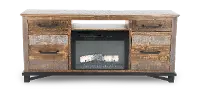 Loft Brown 70  Fireplace TV Stand