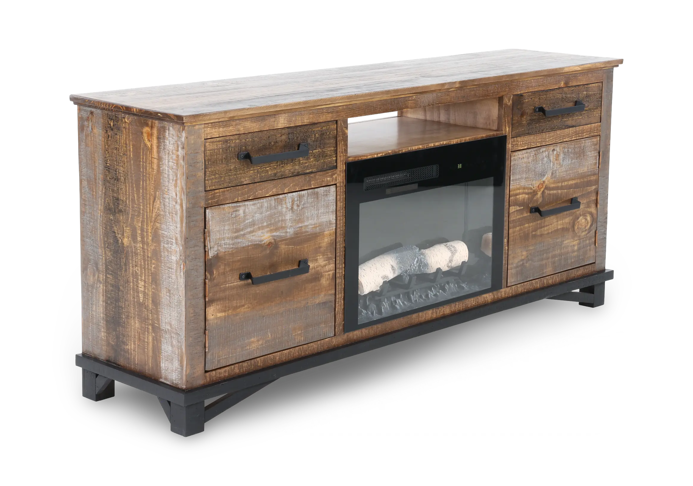 Loft Brown 70  Fireplace TV Stand-4