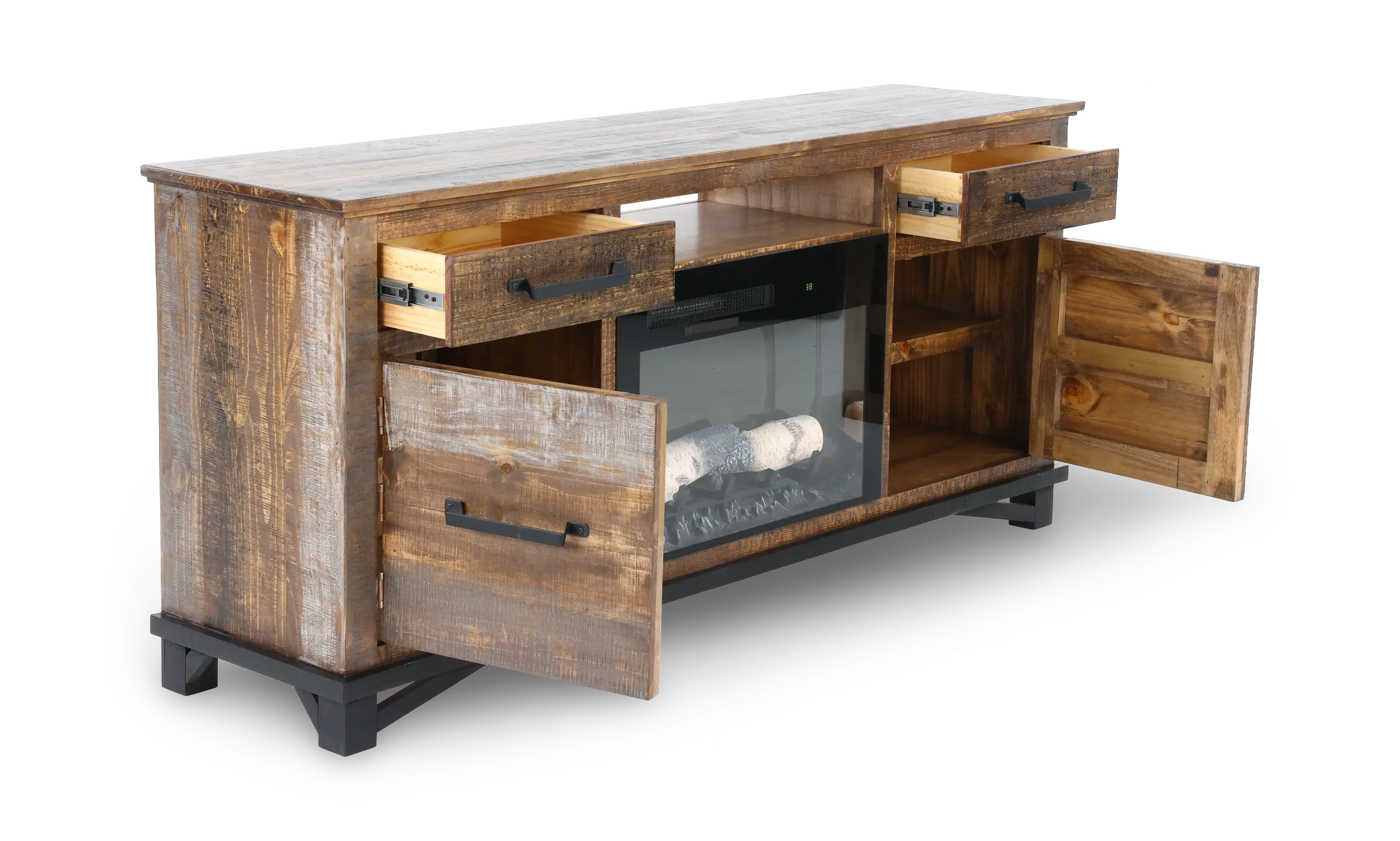 Loft Brown 70  Fireplace TV Stand-5