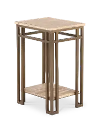 Limestone Brown Chairside Table