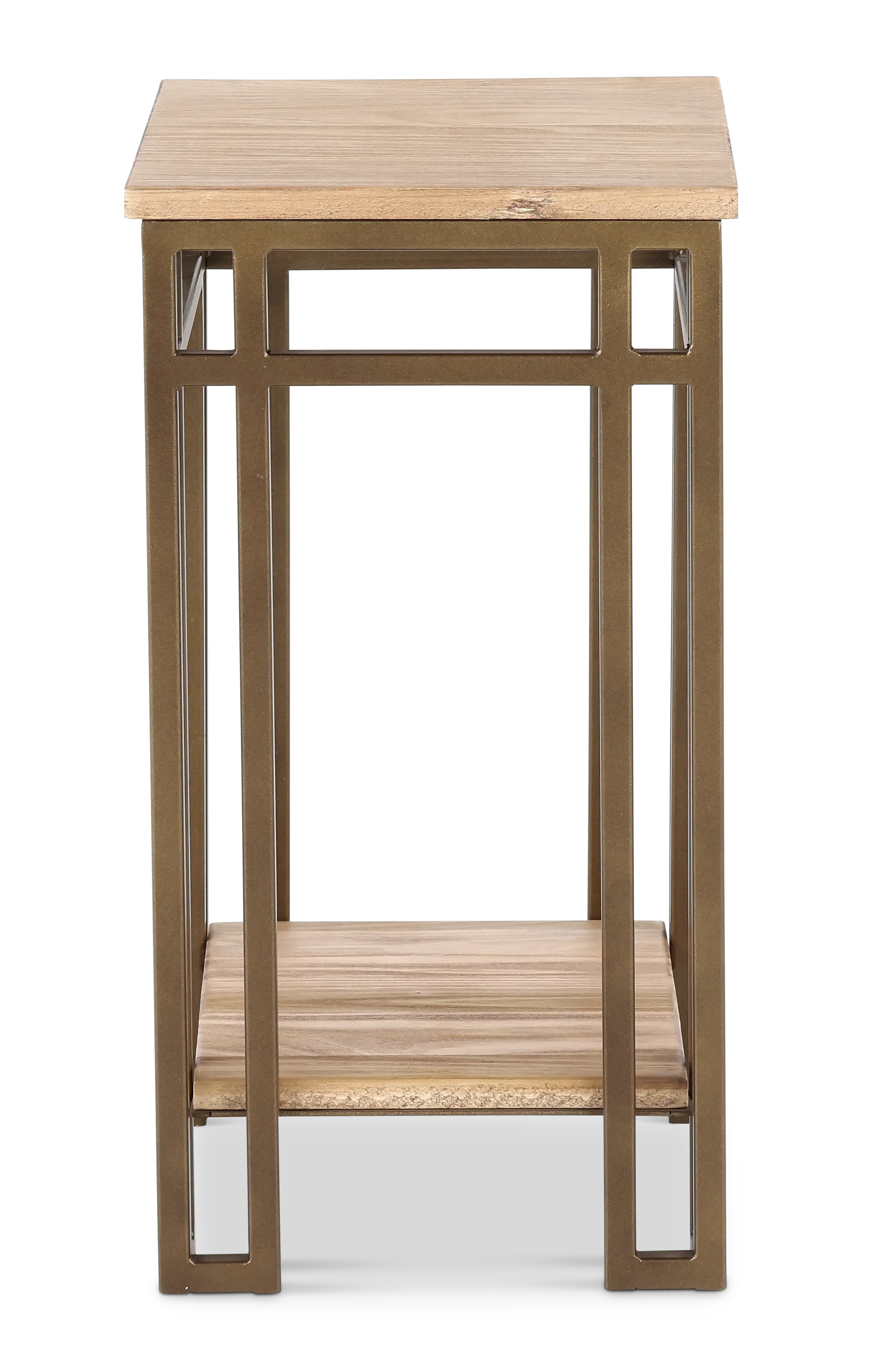 Limestone Brown Chairside Table-2