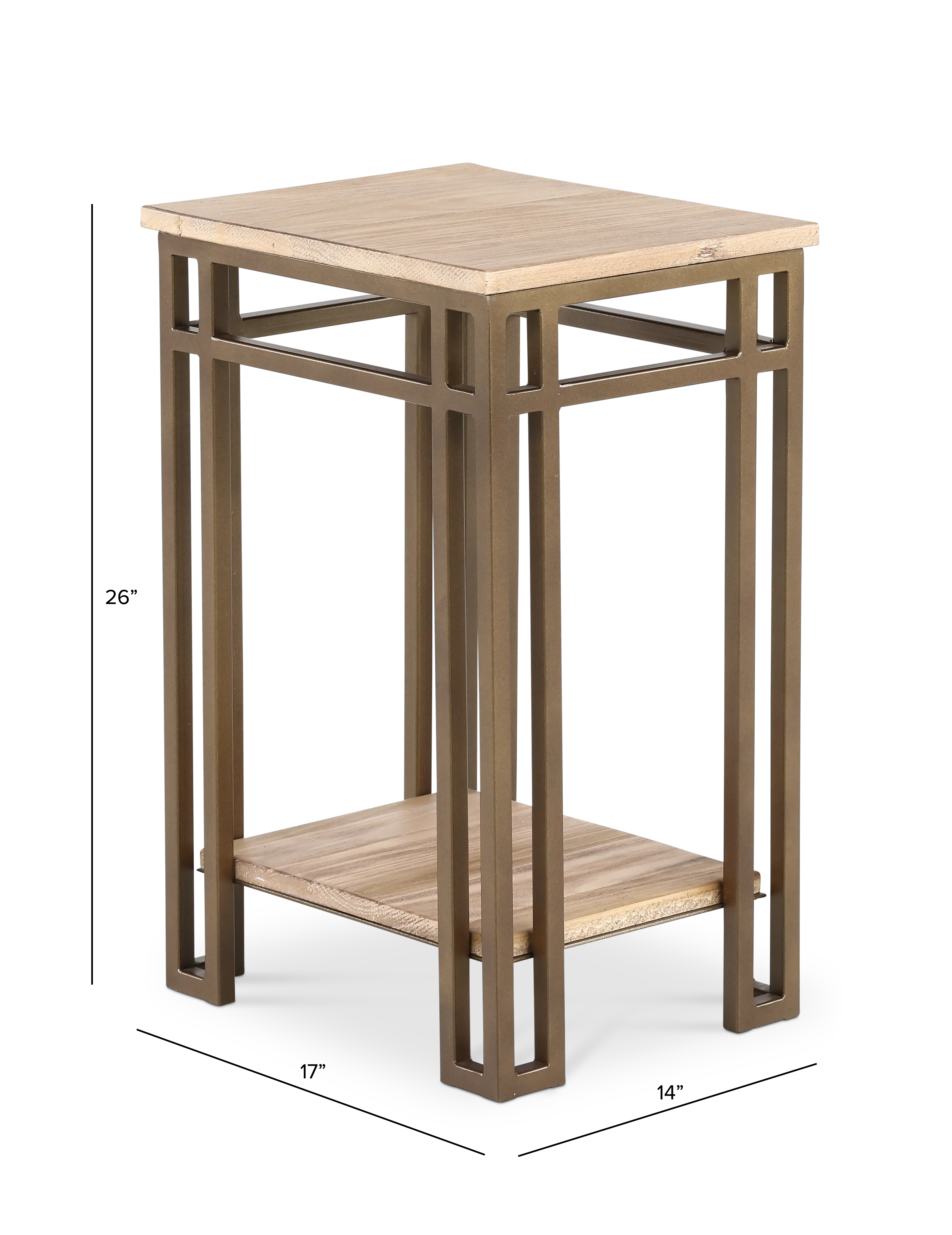 Limestone Brown Chairside Table-3