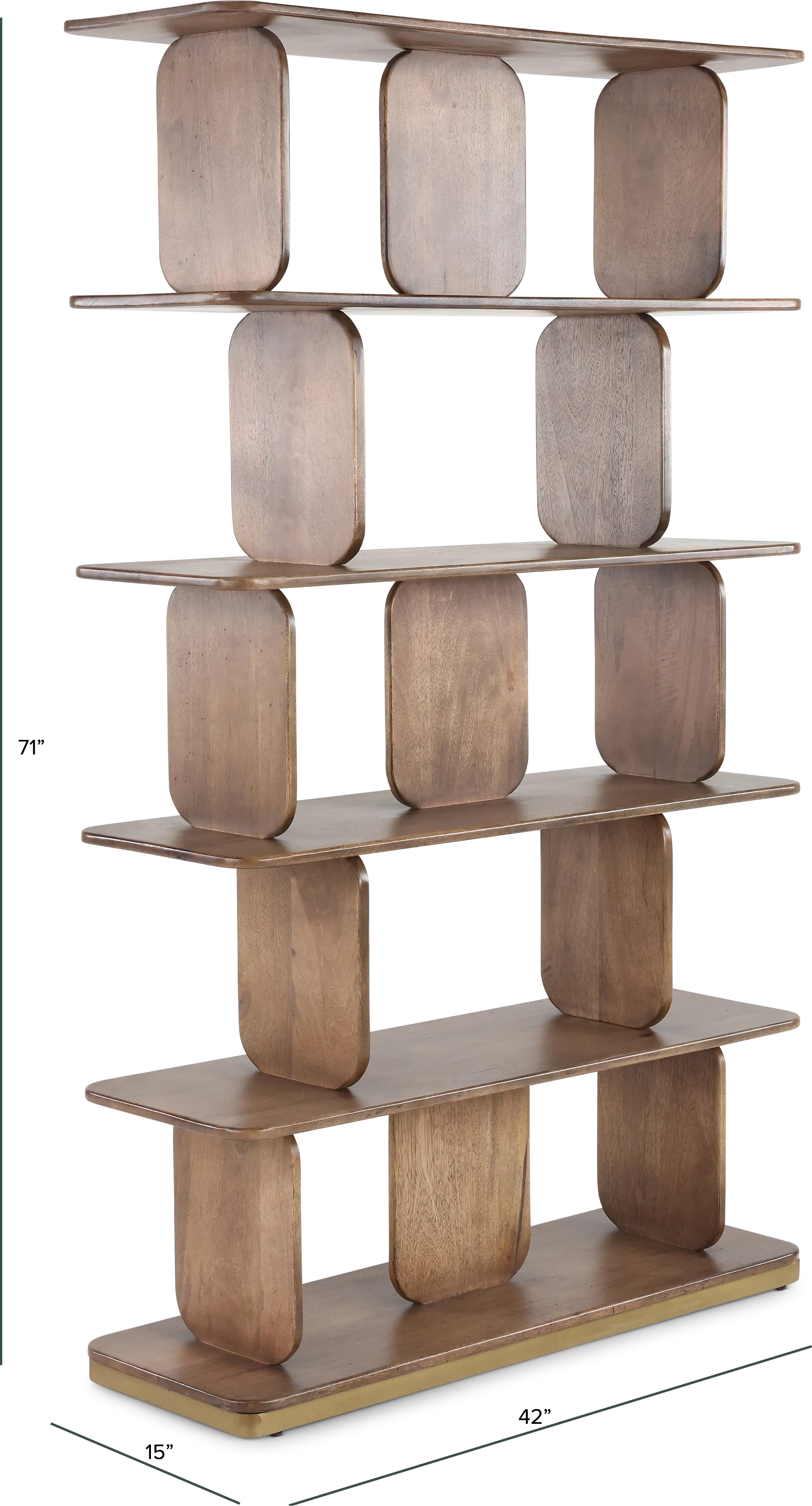 Mezquite Brown Bookcase-3