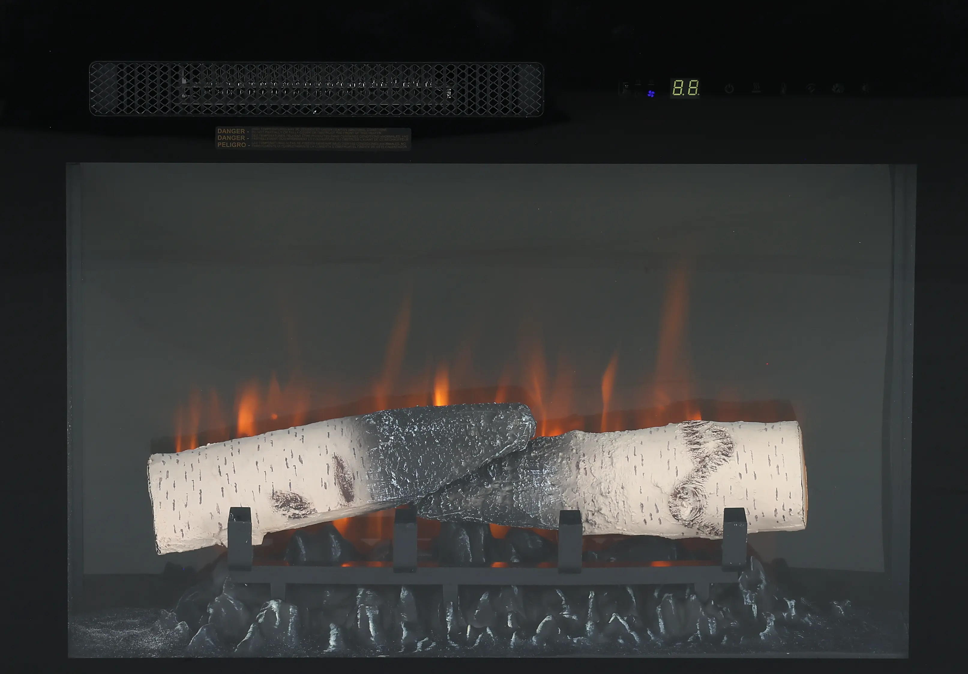 Tuxedo Brown and Black 70  Fireplace TV Stand-8