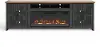 Essex Black and Brown 96  Fireplace TV Stand