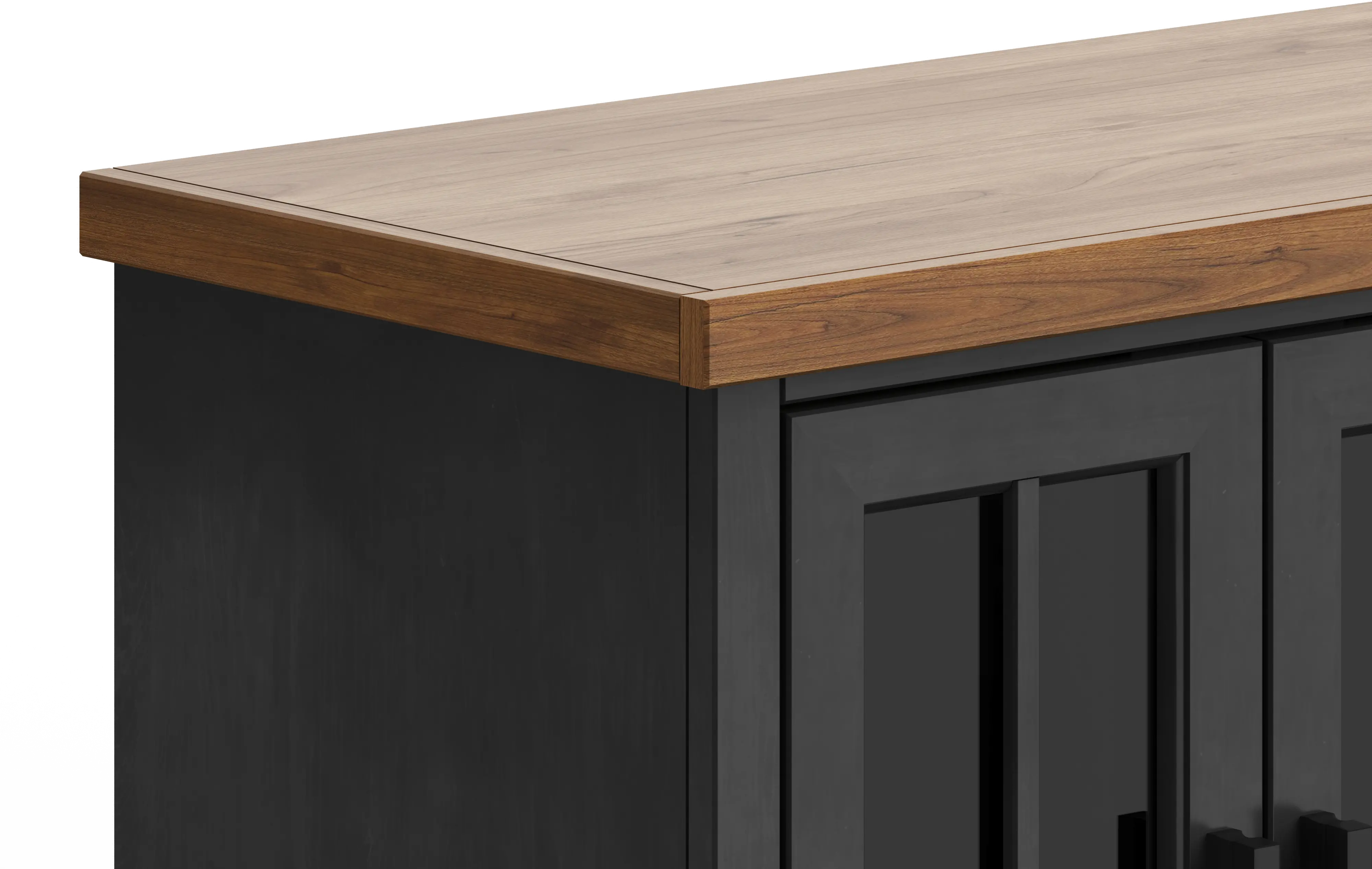 Essex Black and Brown 96  Fireplace TV Stand-4