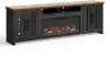 Essex Black and Brown Fireplace TV Stand