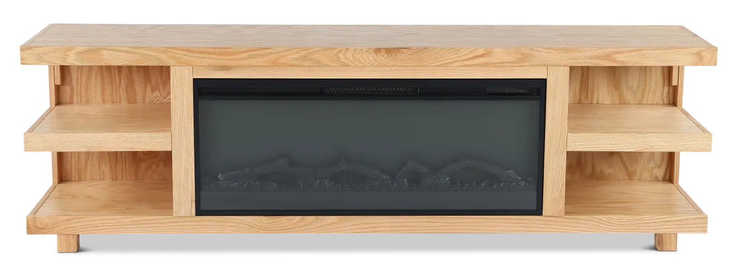 Laurel Canyon Natural 82  Fireplace TV Stand-1