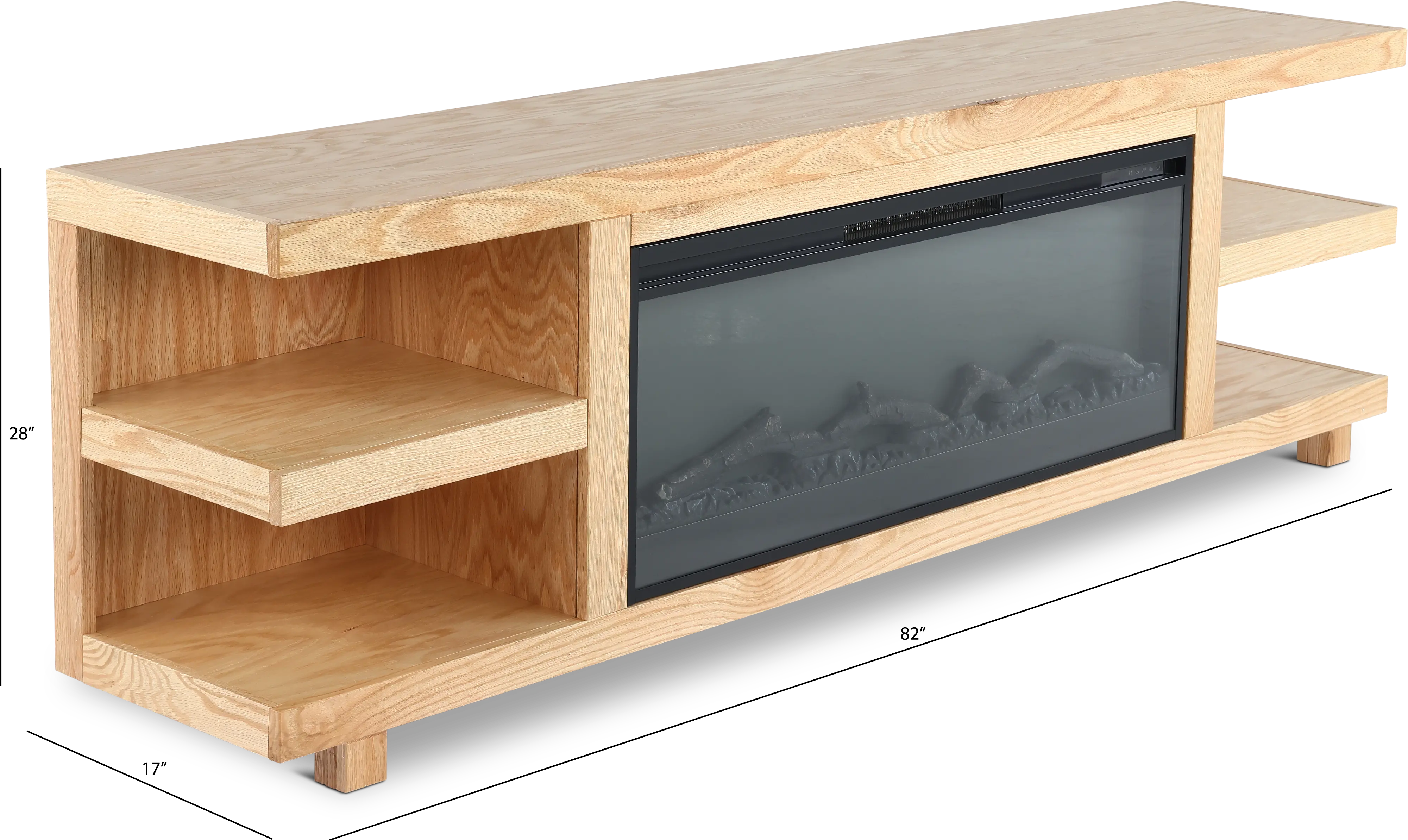 Laurel Canyon Natural 82  Fireplace TV Stand-2