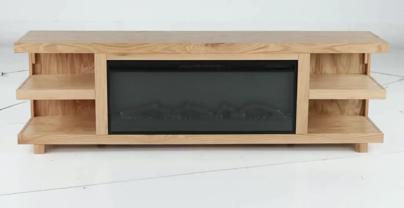 Laurel Canyon Natural 82  Fireplace TV Stand-4