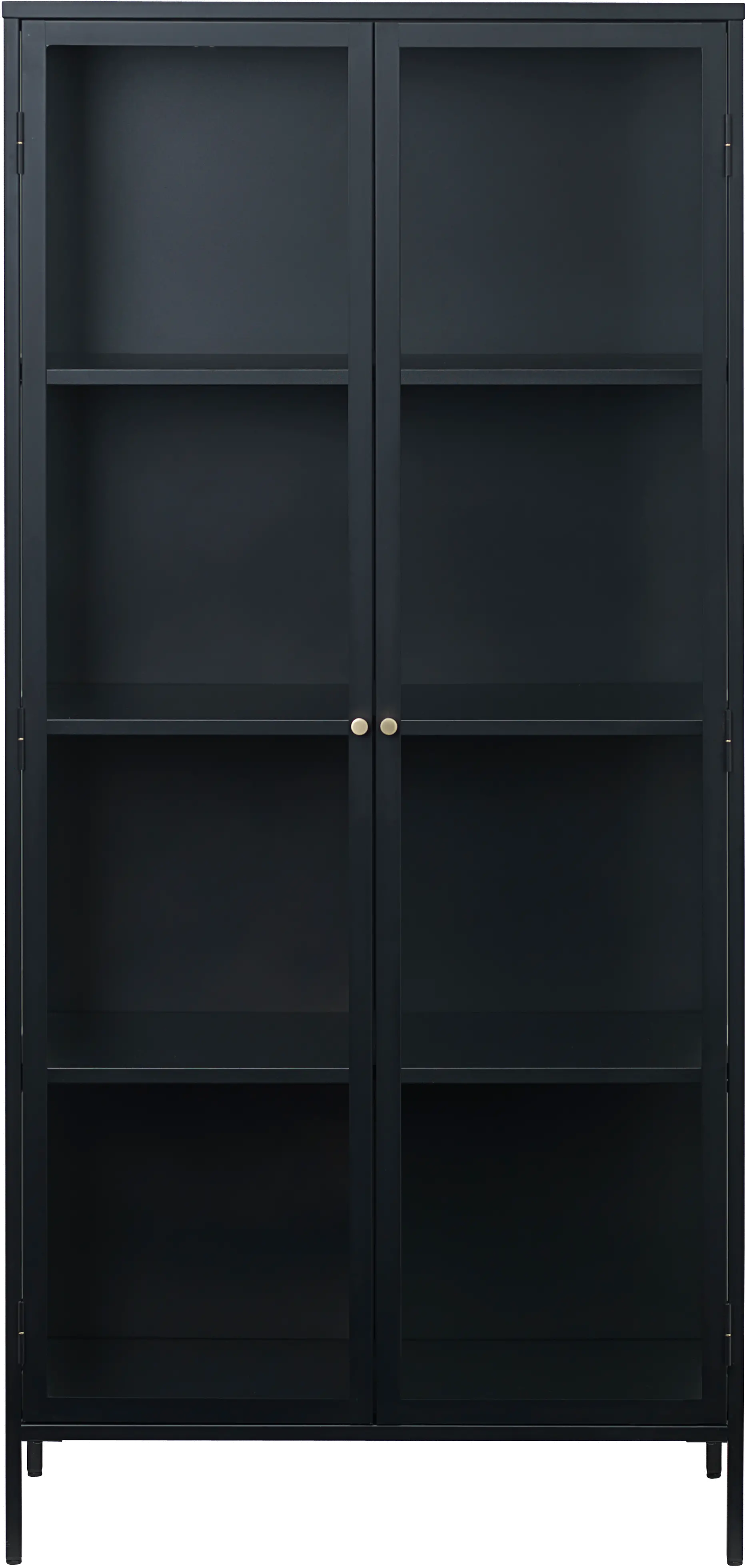 Carmel Black Metal and Glass 75-Inch Tall Cabinet-1