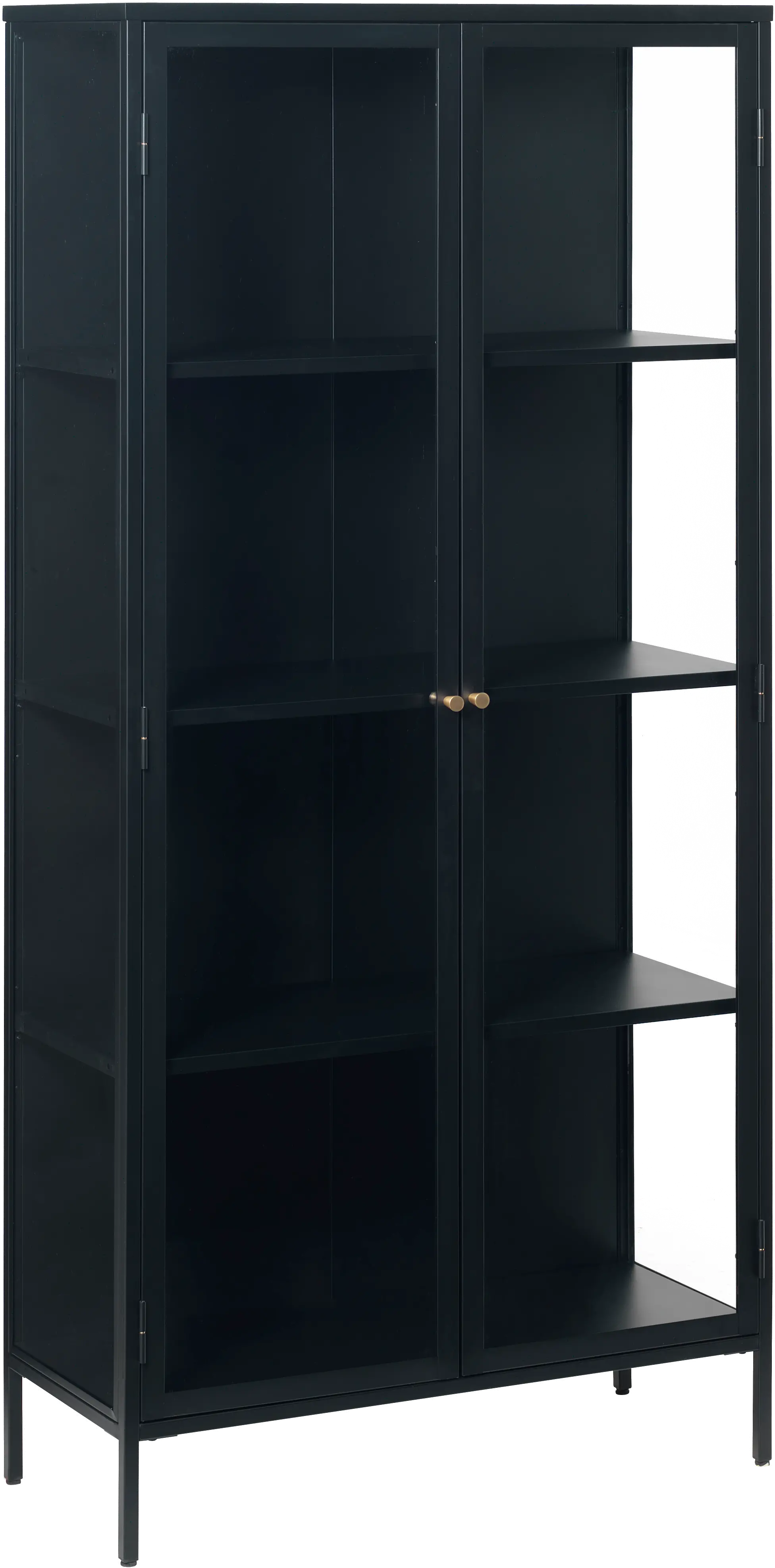 Carmel Black Metal and Glass 75-Inch Tall Cabinet-3
