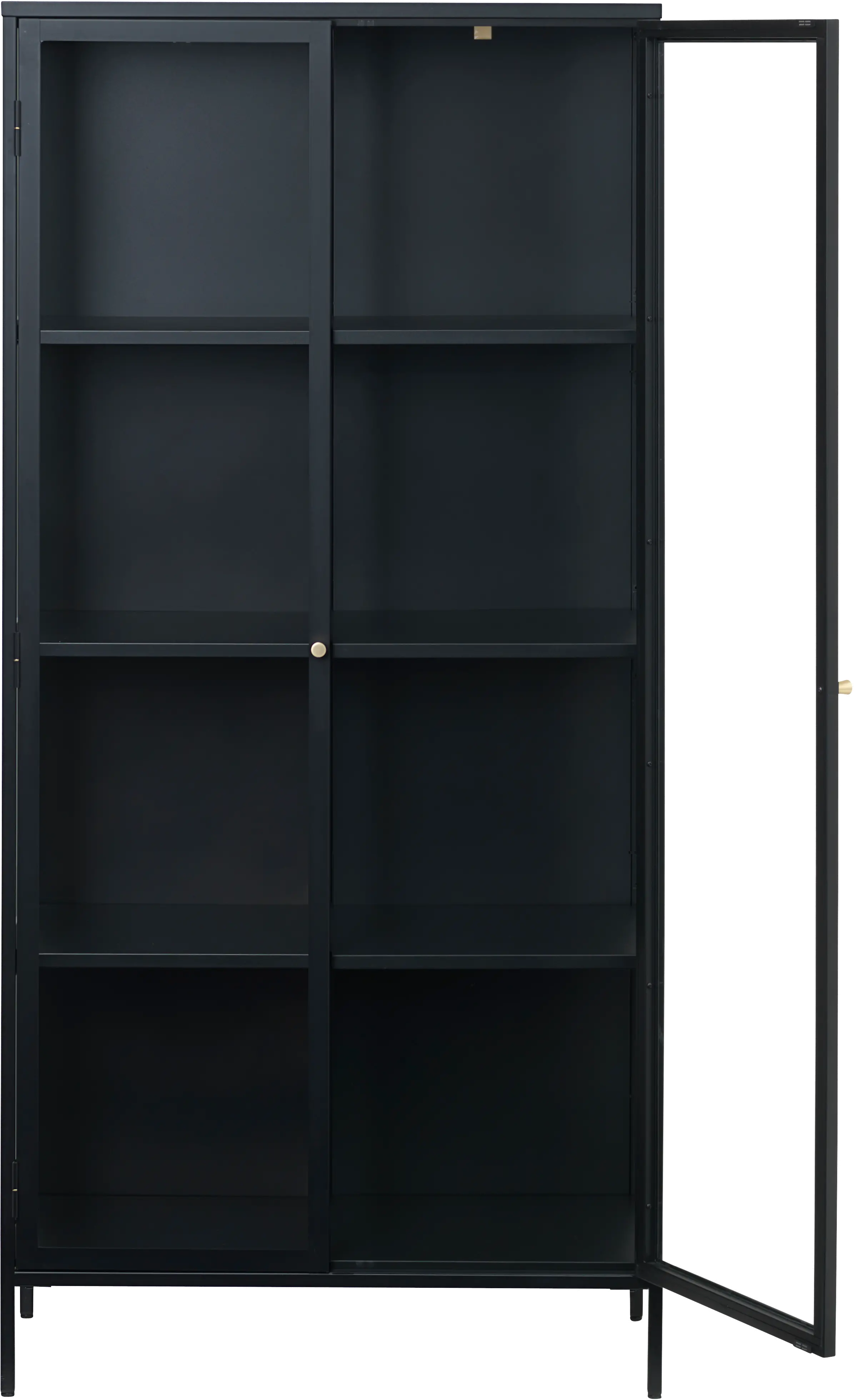 Carmel Black Metal and Glass 75-Inch Tall Cabinet-5