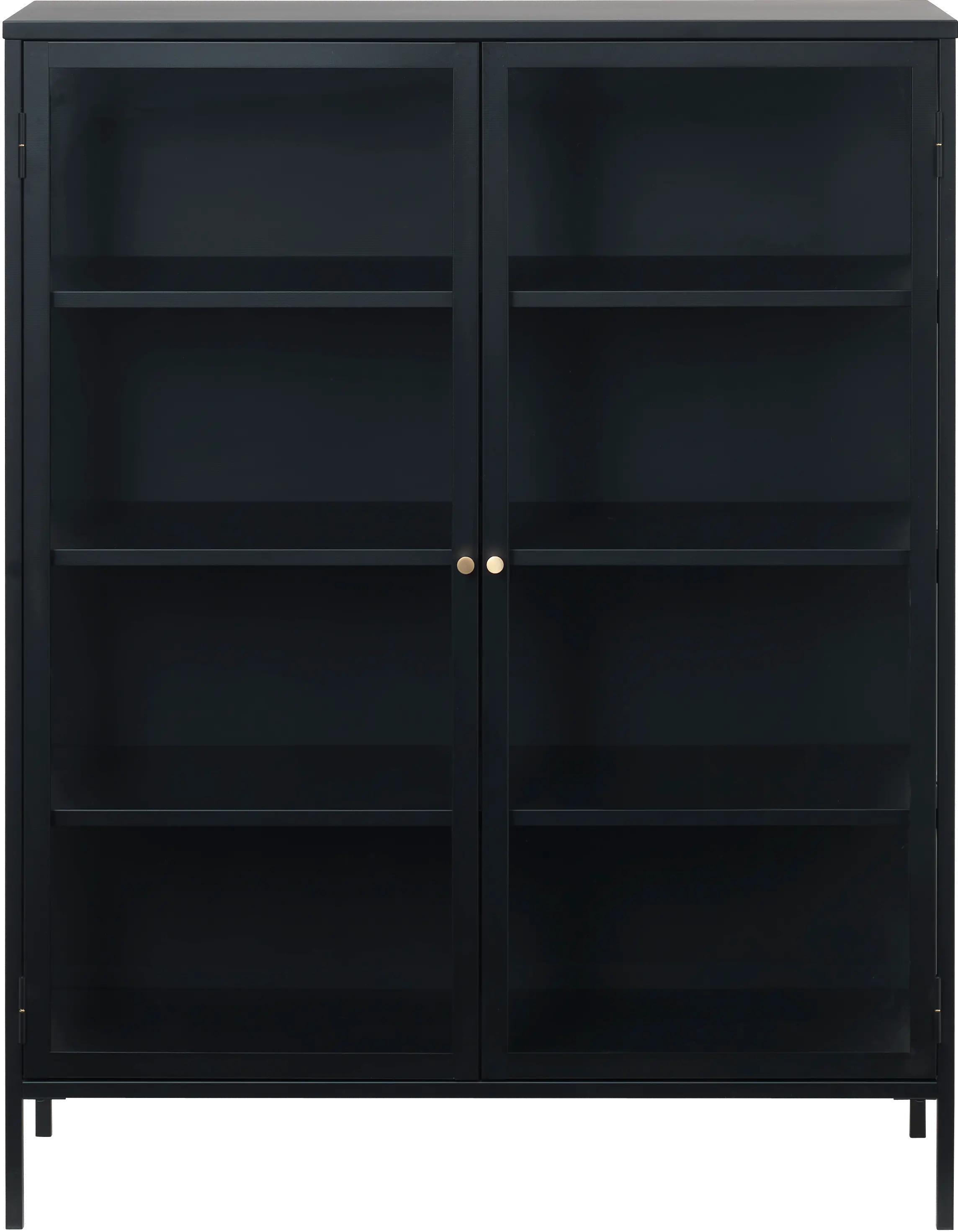 Carmel Black Metal and Glass 55-Inch High Cabinet-1