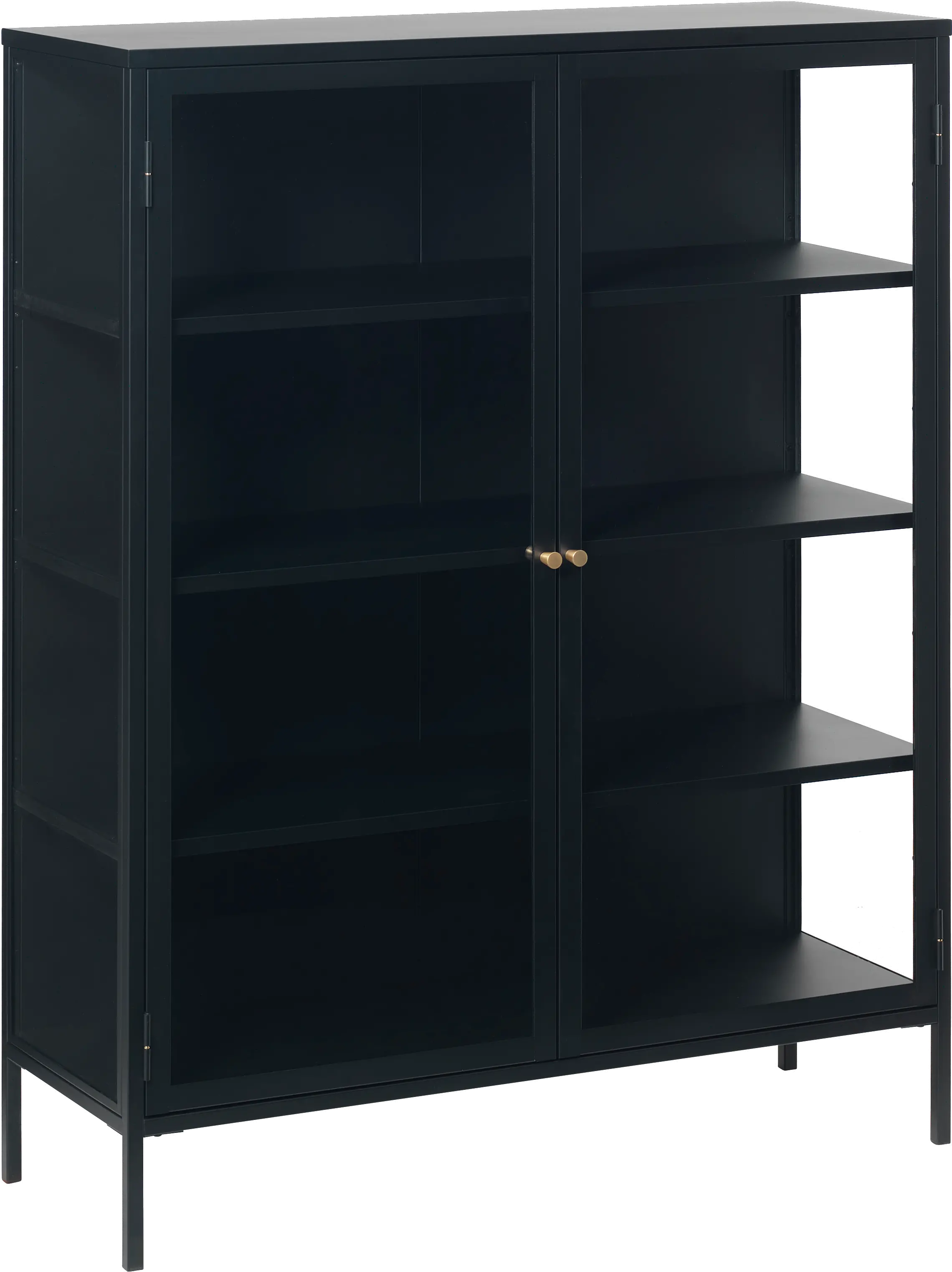 Carmel Black Metal and Glass 55-Inch High Cabinet-3