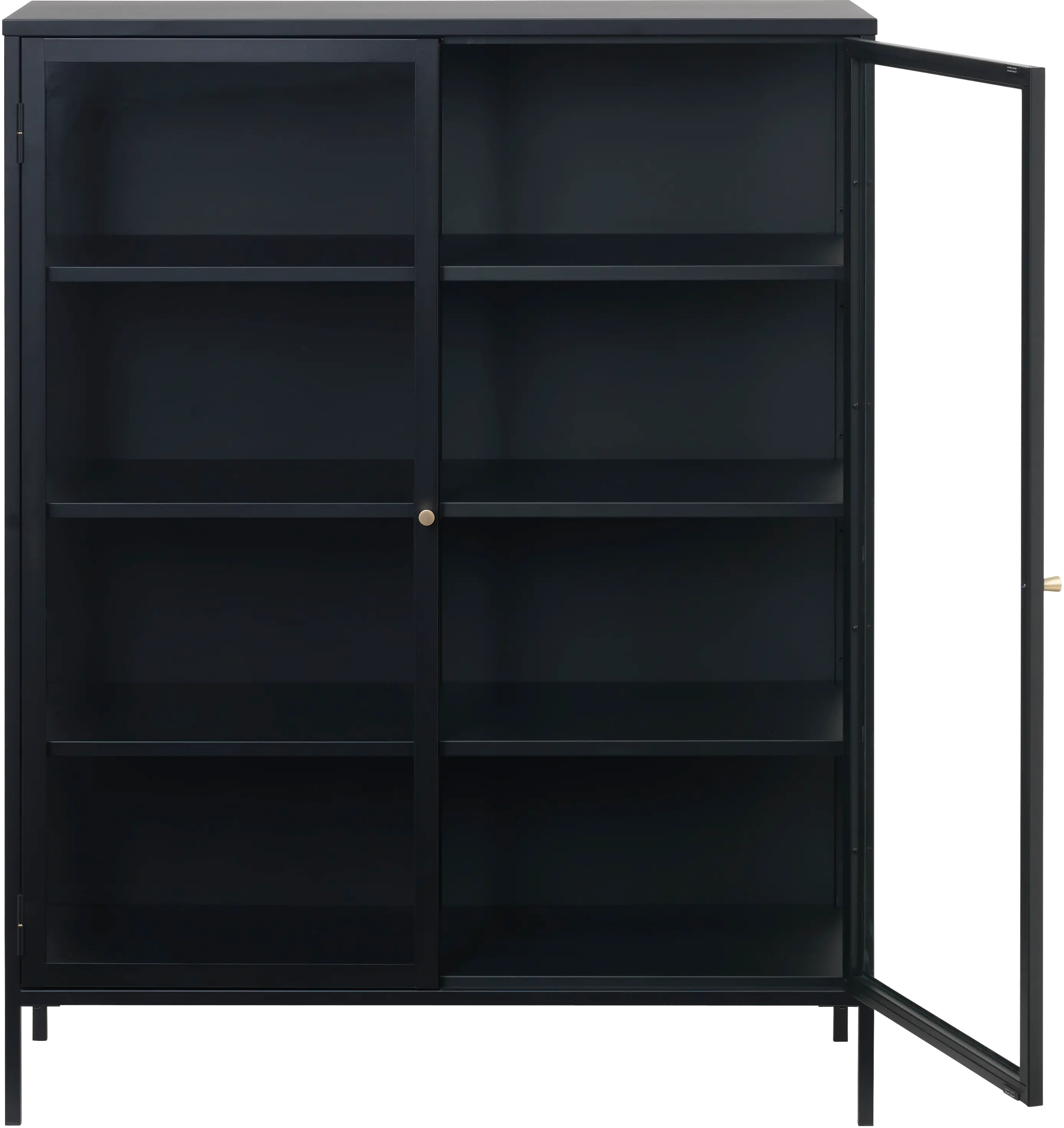 Carmel Black Metal and Glass 55-Inch High Cabinet-5