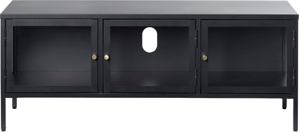 Carmel Black and Glass TV Stand