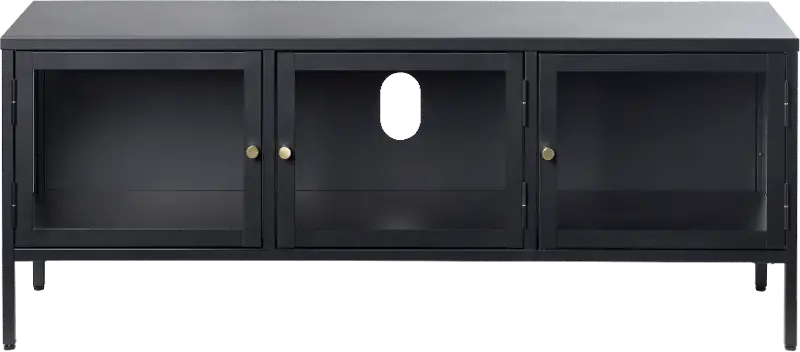 Carmel Black and Glass TV Stand