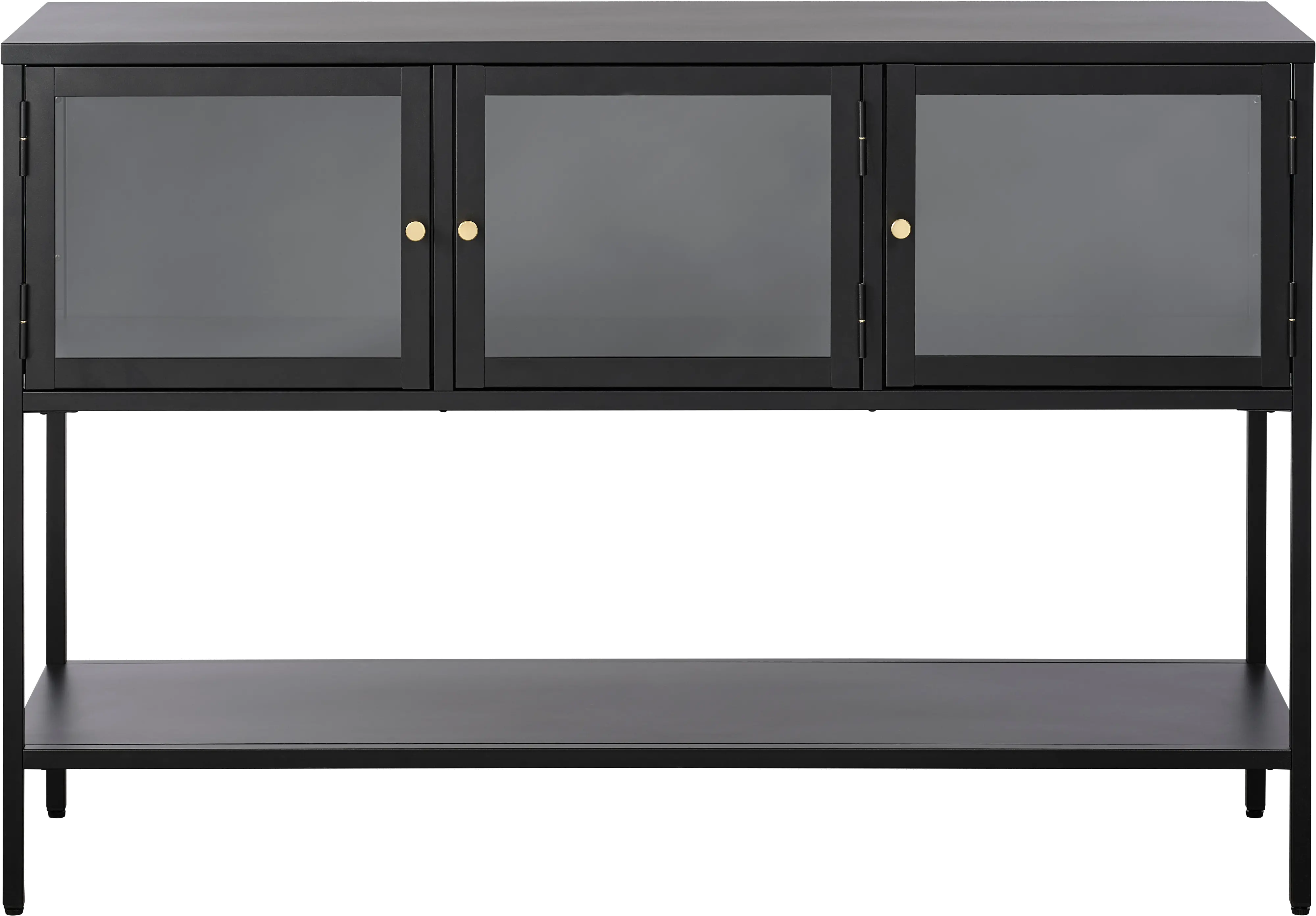 Carmel Black & Metal and Glass 52-Inch Wide Sideboard-1