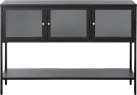 Carmel Black & Metal and Glass 52-Inch Wide Sideboard