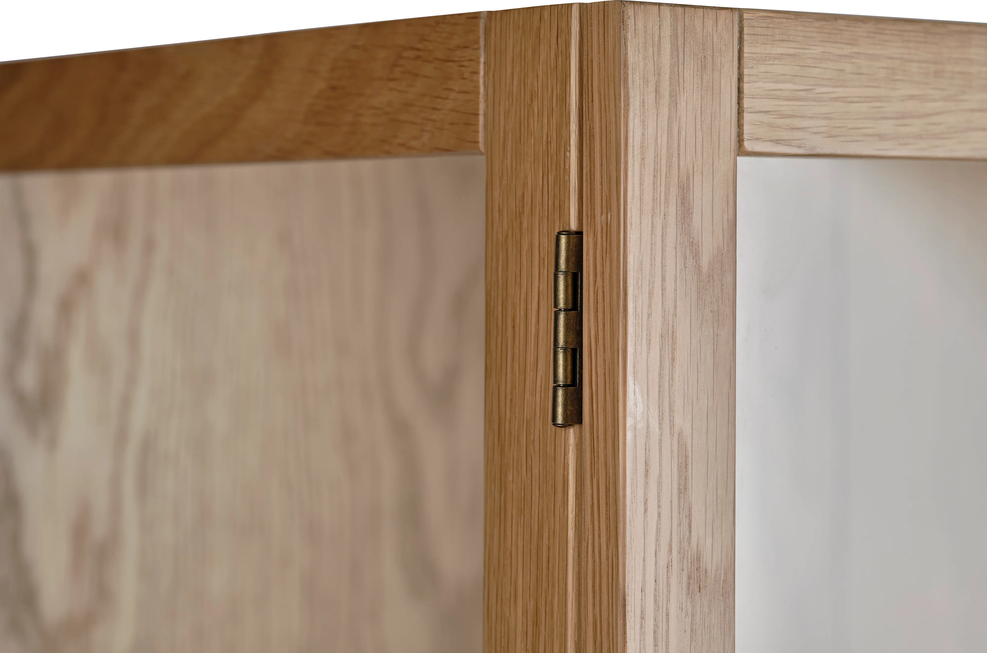 Elsa Natural Oak 55 Inch High Glass Panel Cabinet-10