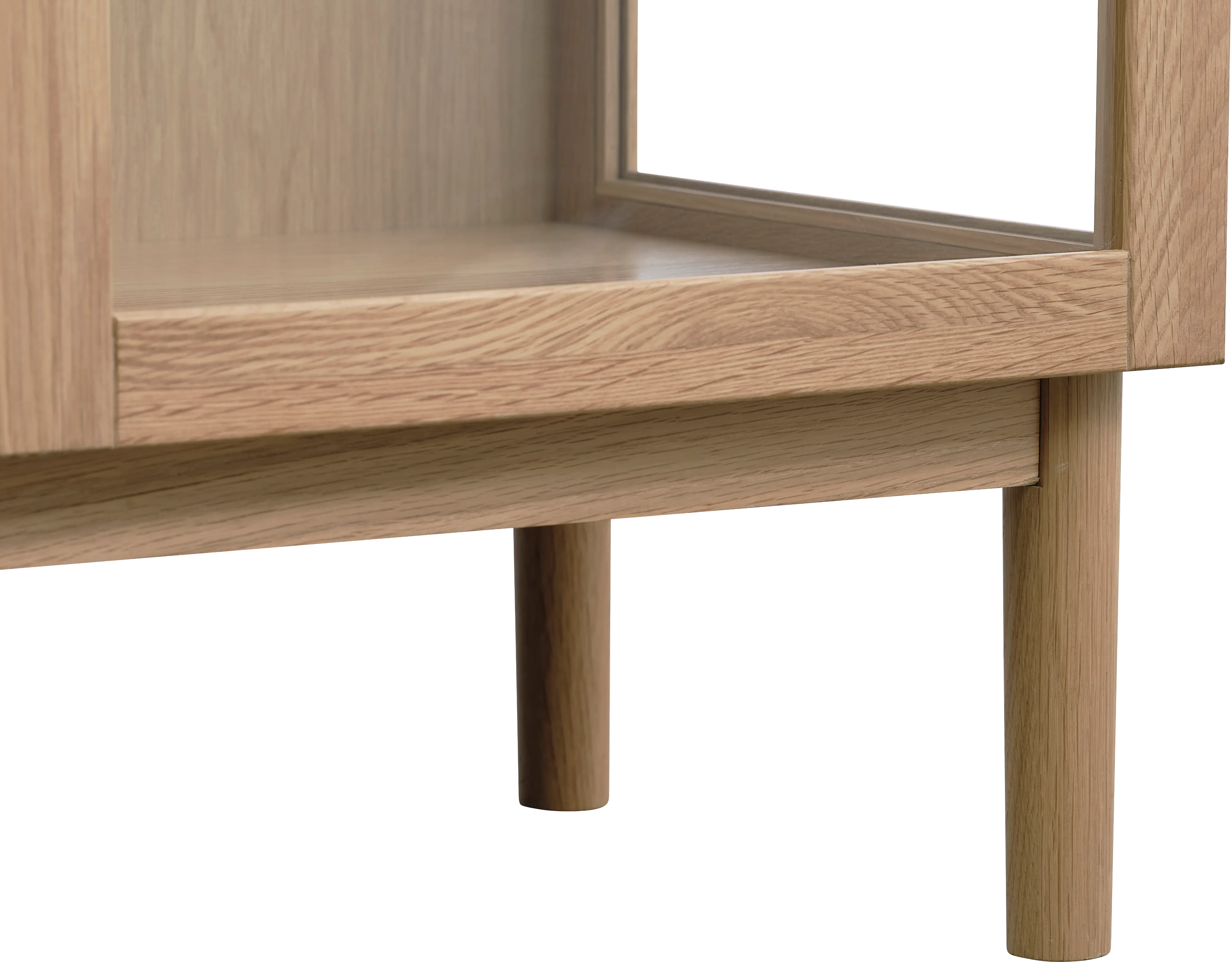 Elsa Natural Oak 55 Inch High Glass Panel Cabinet-6