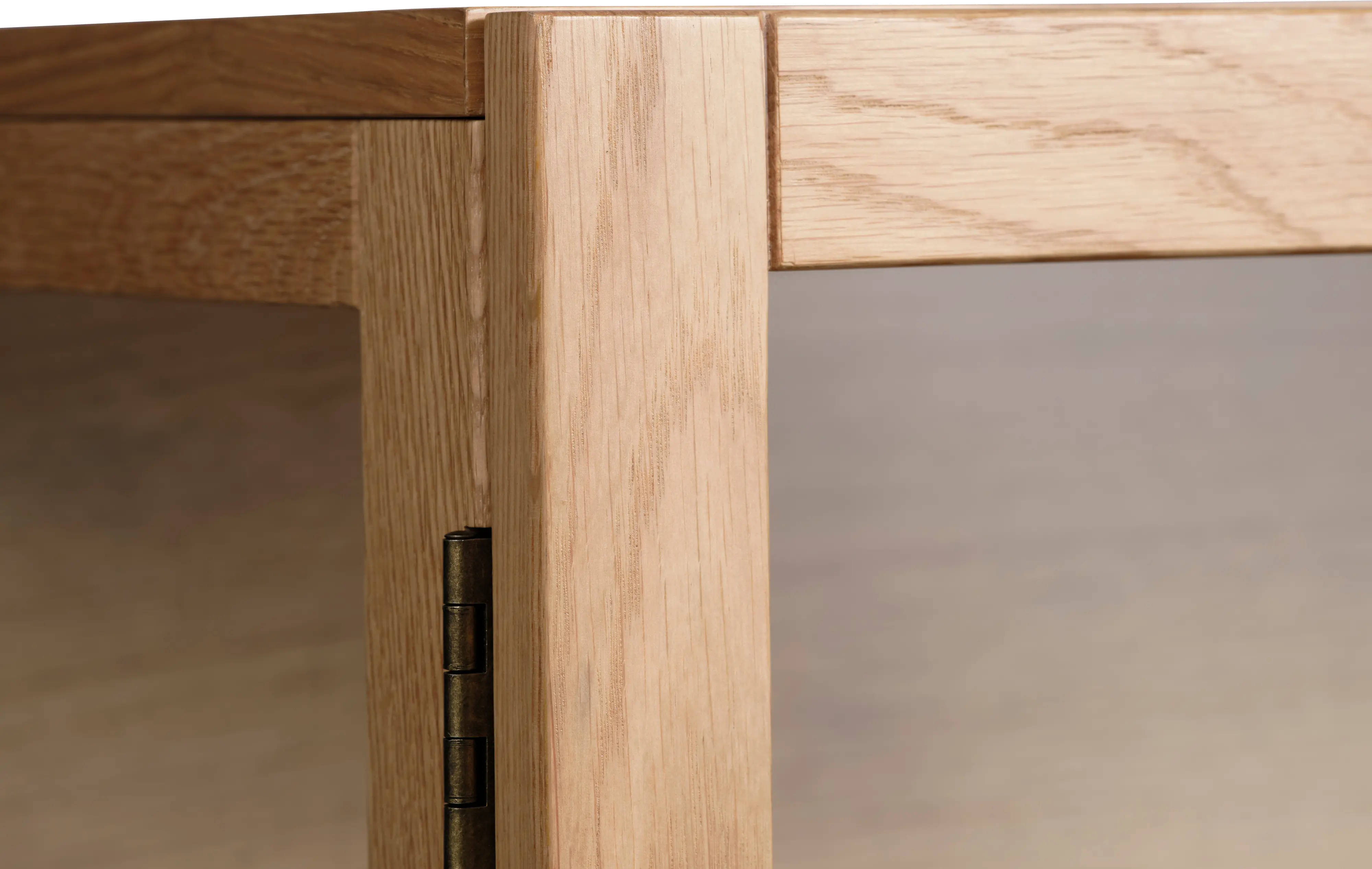 Elsa Natural Oak 55 Inch High Glass Panel Cabinet-8