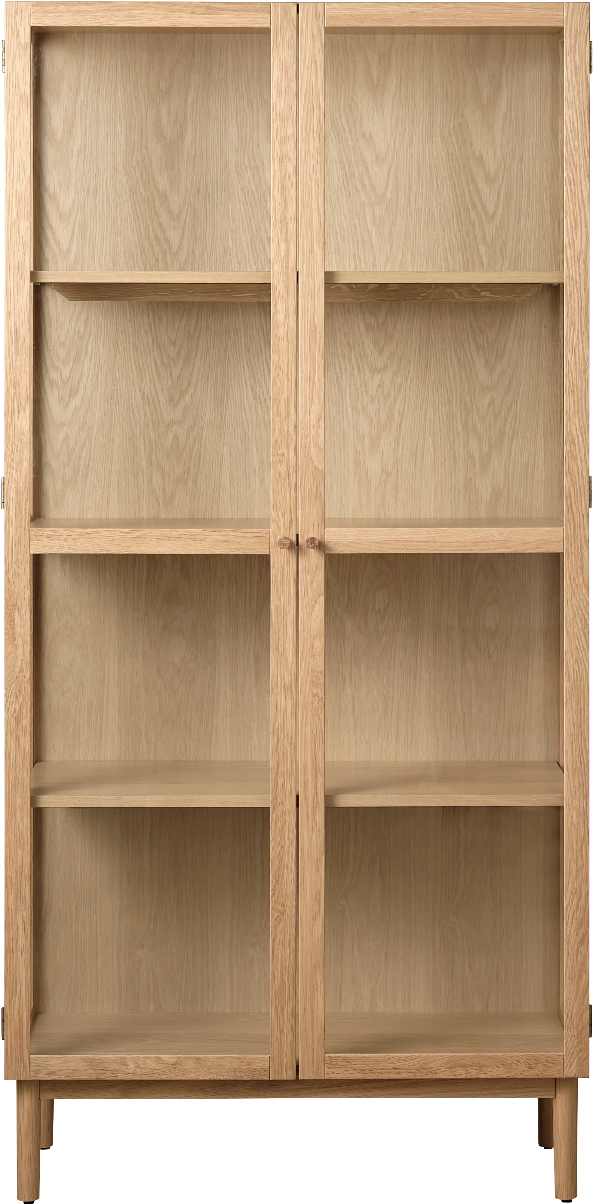 Elsa Natural Oak 75 Inch Glass Panel Cabinet-1