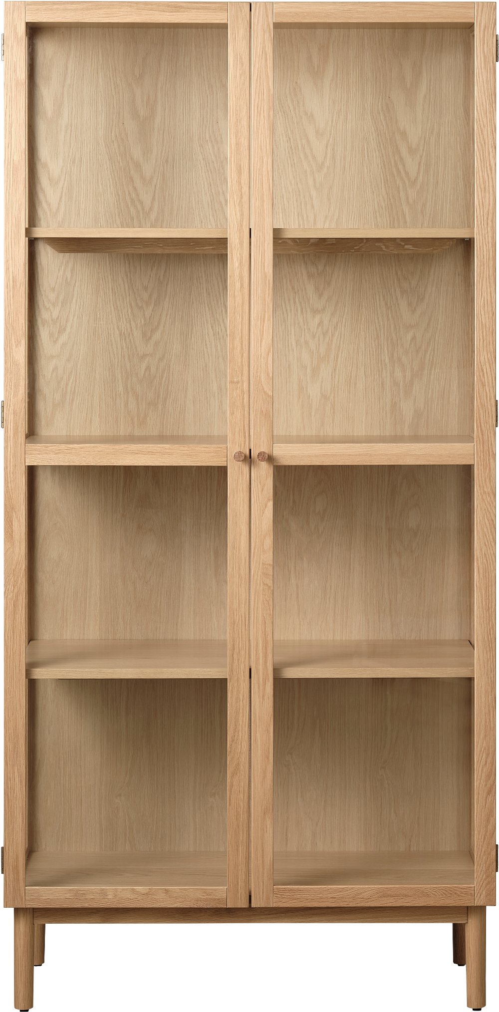 Elsa Natural Oak 75 Inch Glass Panel Cabinet