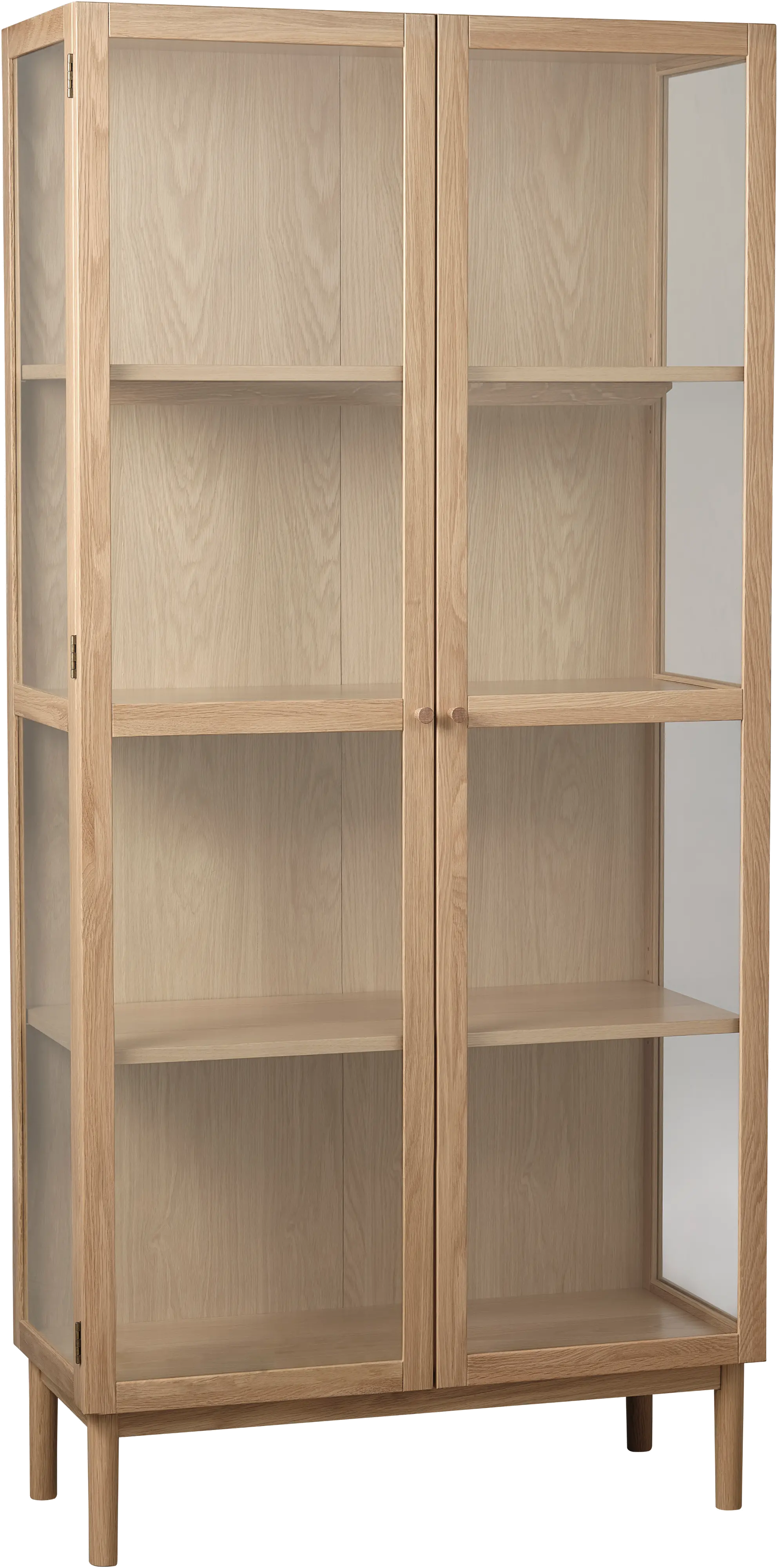 Elsa Natural Oak 75 Inch Glass Panel Cabinet-3
