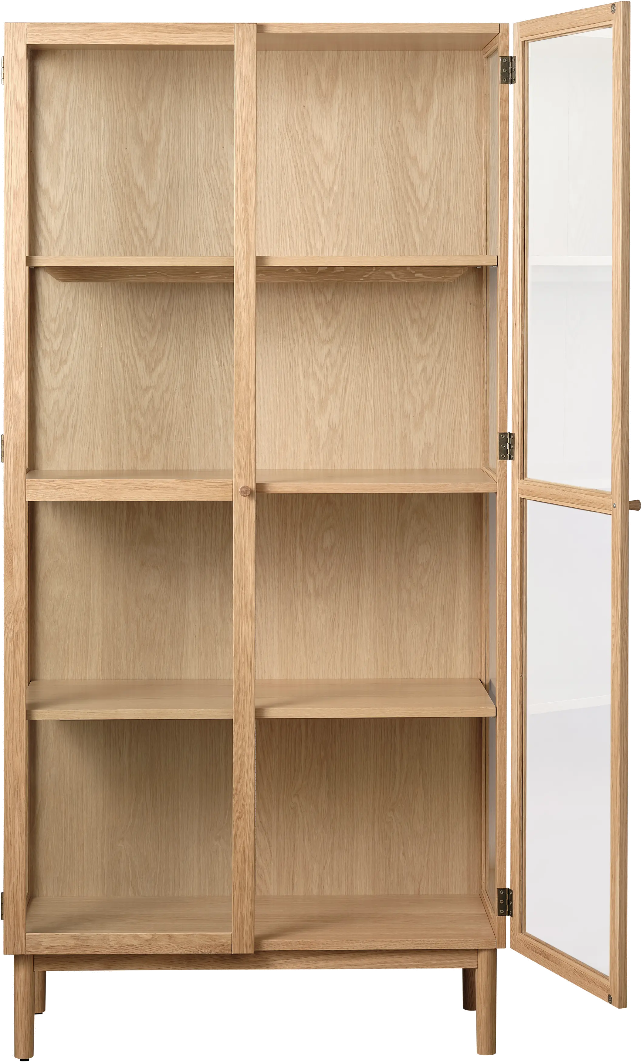 Elsa Natural Oak 75 Inch Glass Panel Cabinet-4