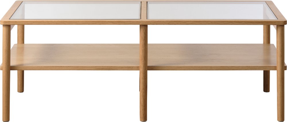 Elsa Natural Oak and Glass Coffee Table