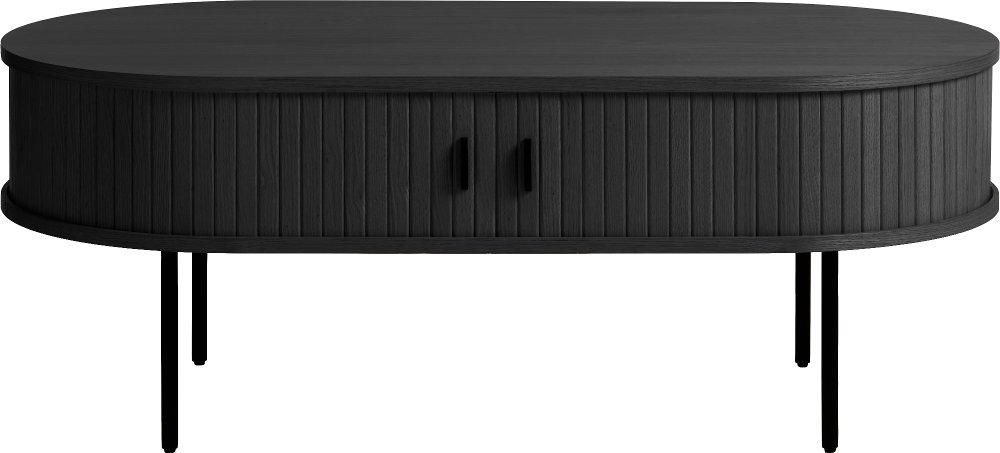 Nola Black Oak Coffee Table with Hidden Storage