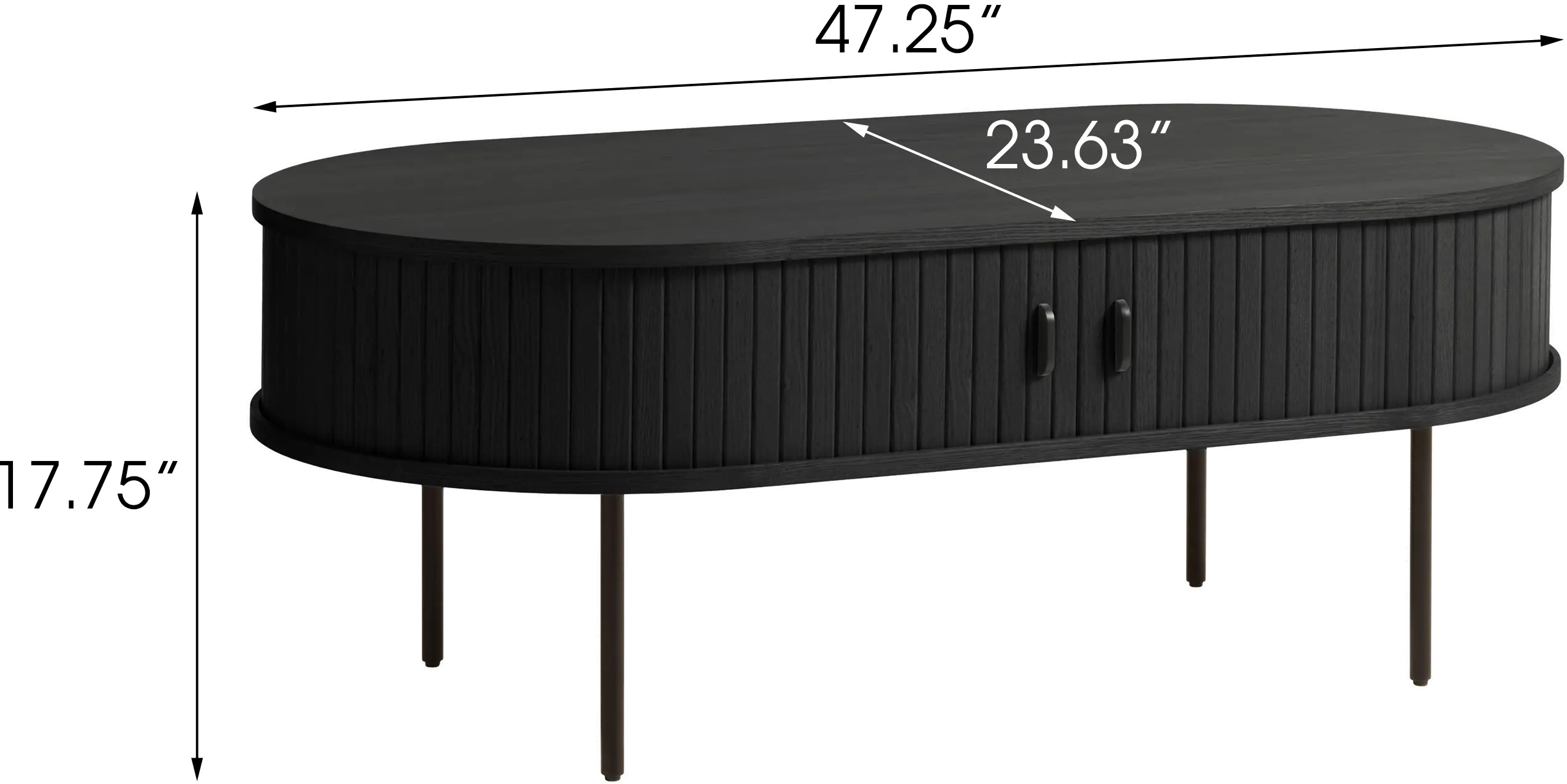 Nola Black Oak Coffee Table with Hidden Storage-5