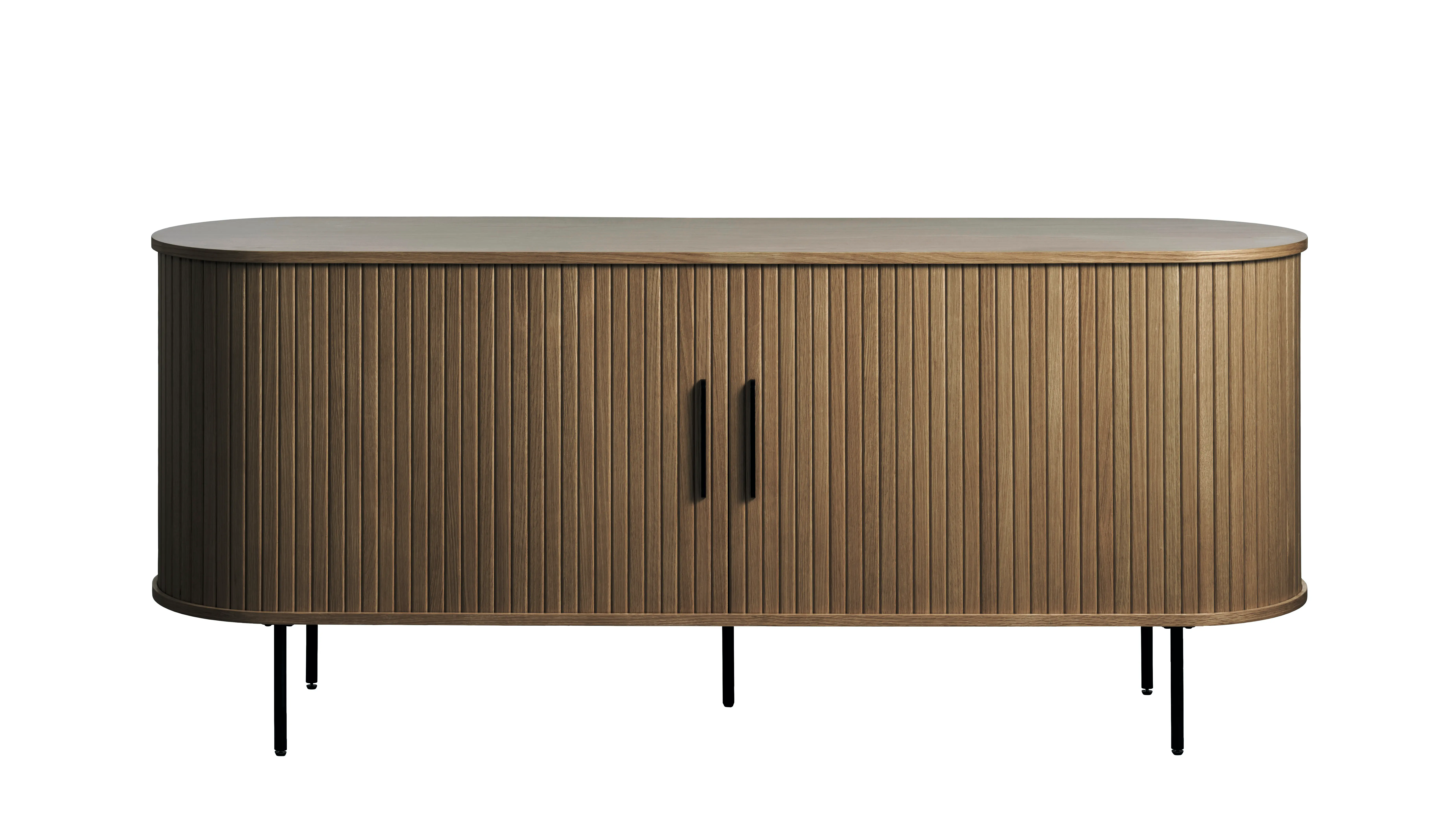 Nola Brown Oak 71  Sideboard with Sliding Panel Doors-2