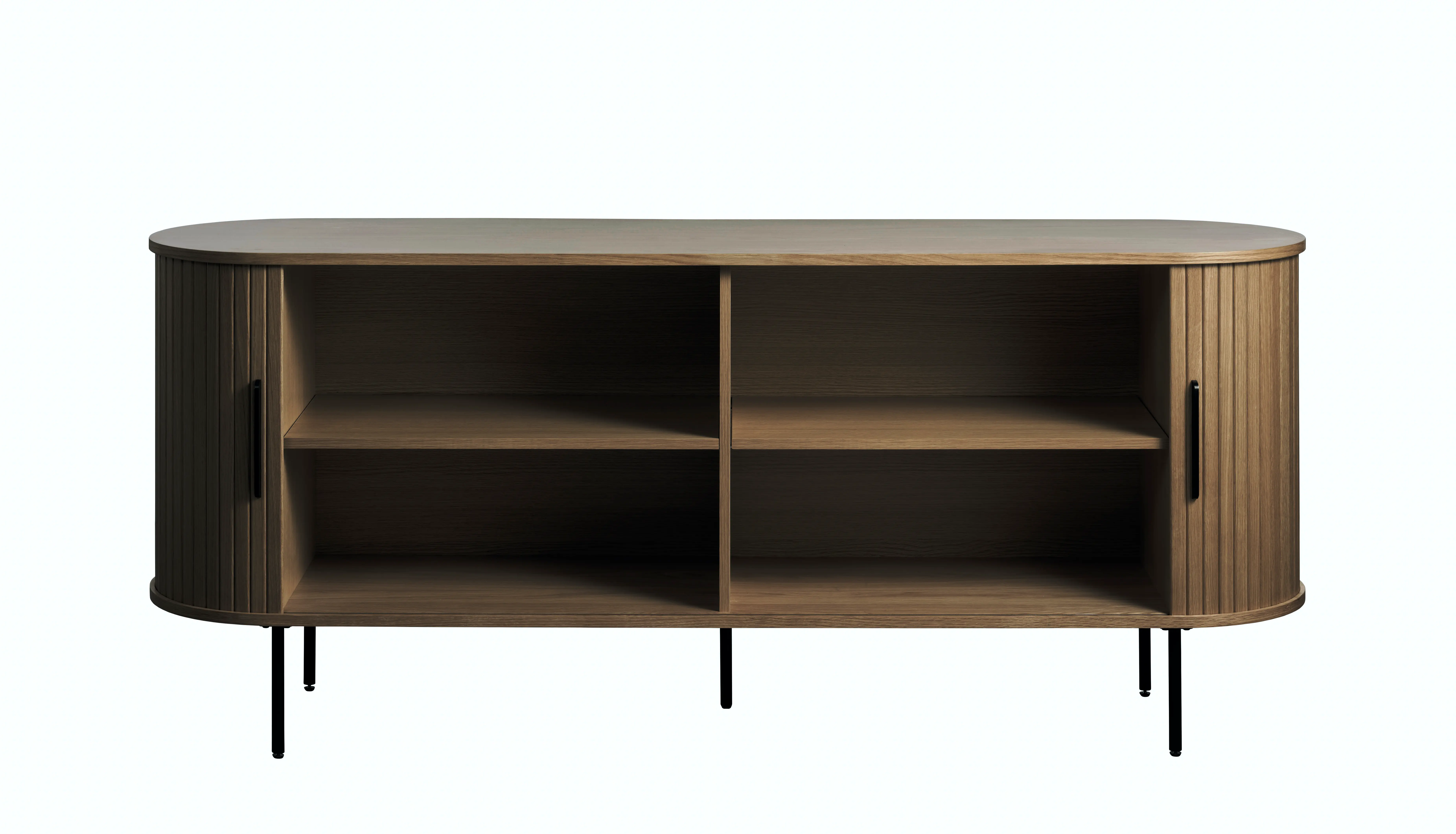 Nola Brown Oak 71  Sideboard with Sliding Panel Doors-5