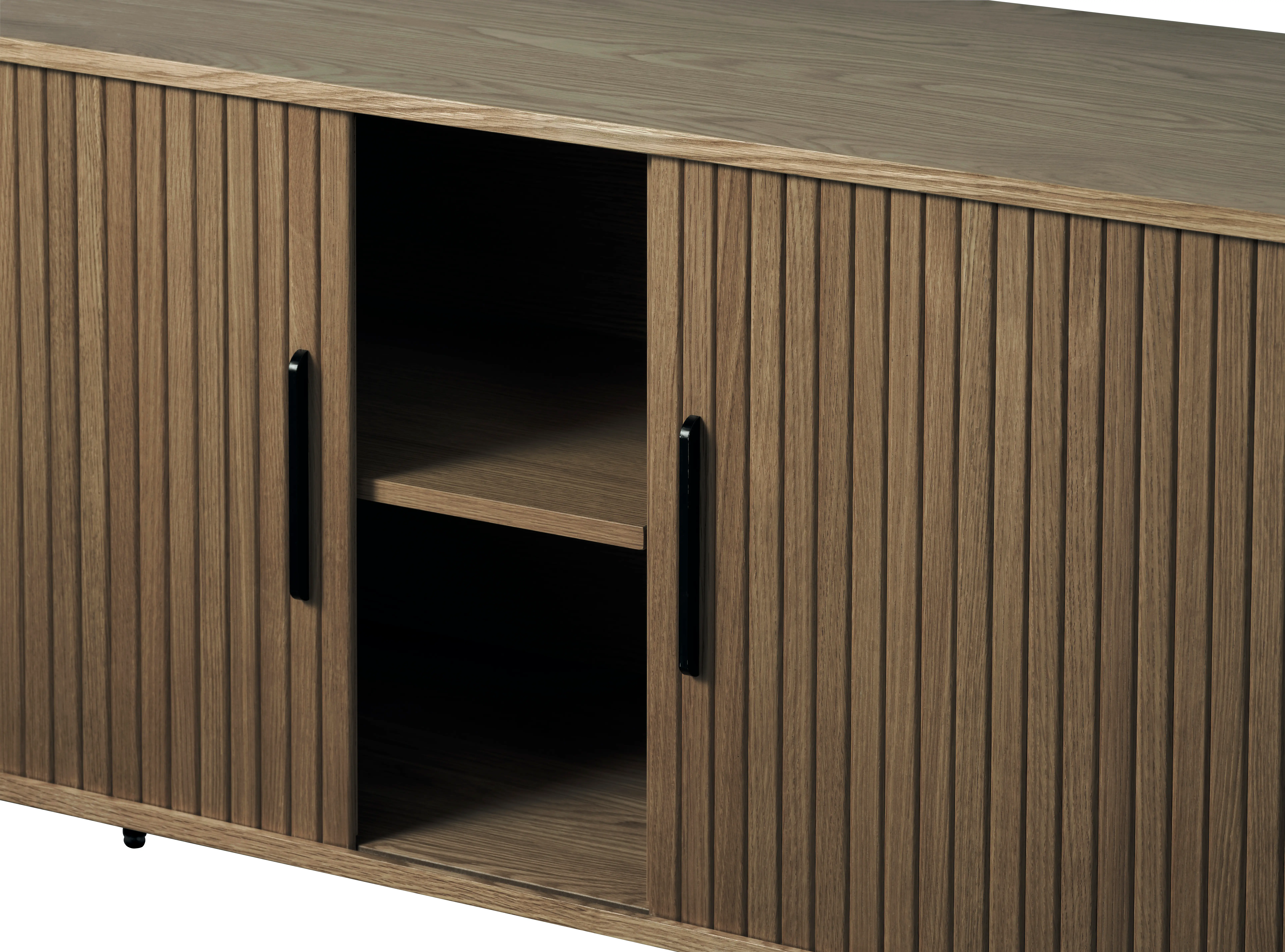 Nola Brown Oak 71  Sideboard with Sliding Panel Doors-6