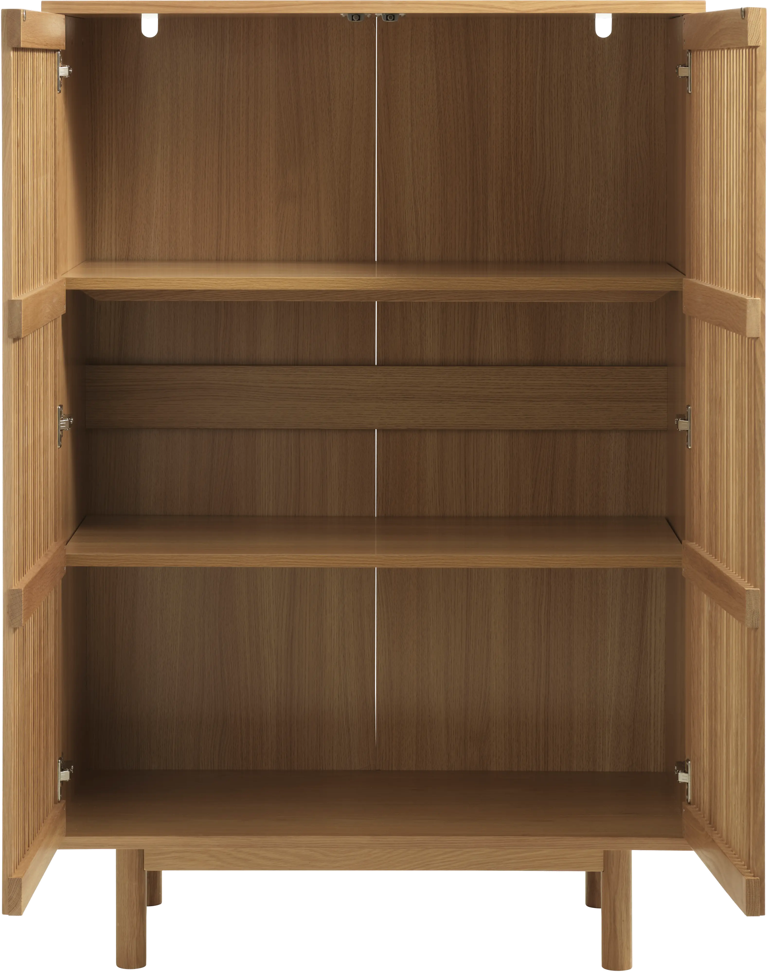 Tiber Natural Oak Accent Cabinet with Slatted Doors-5