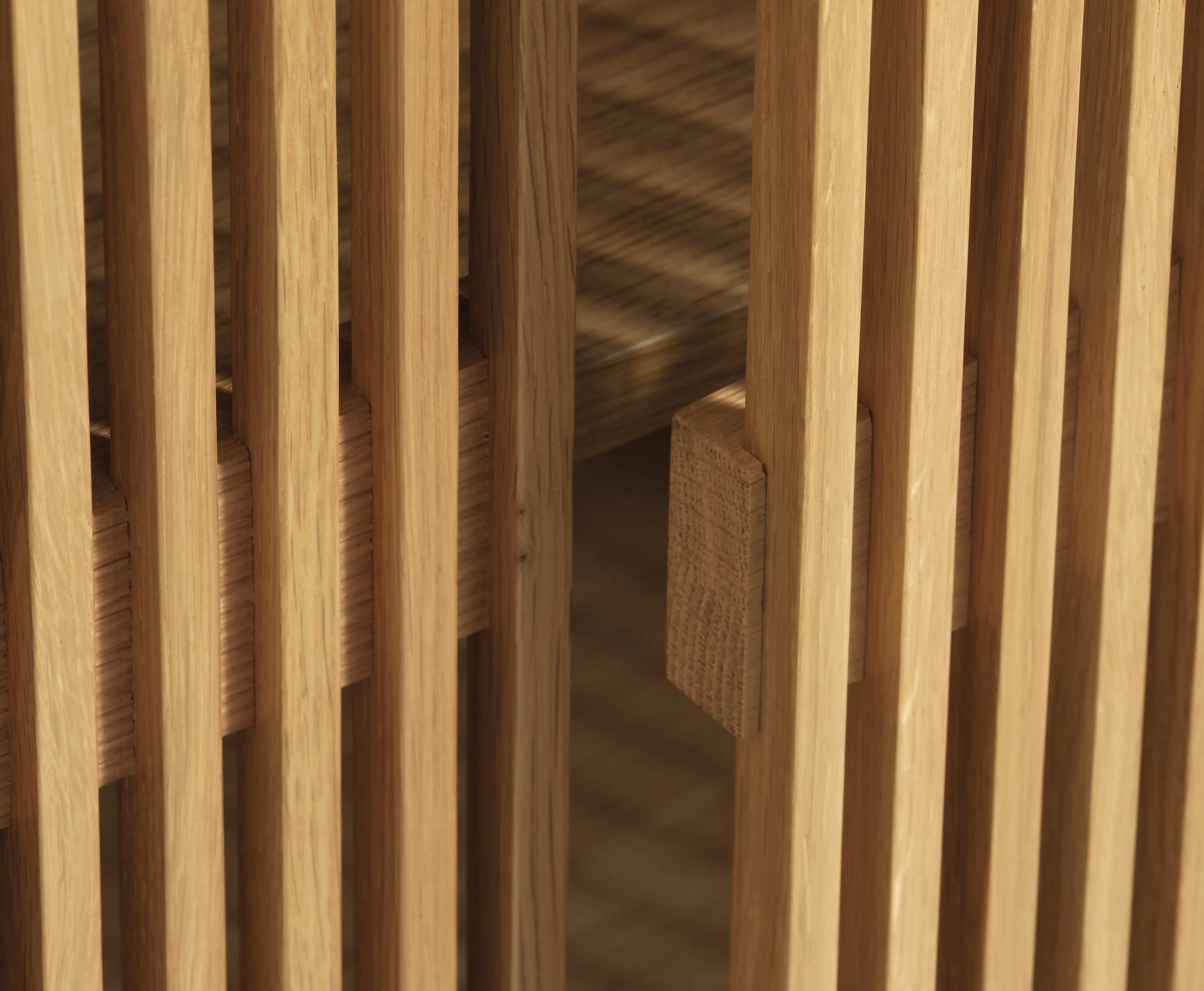 Tiber Natural Oak Accent Cabinet with Slatted Doors-7