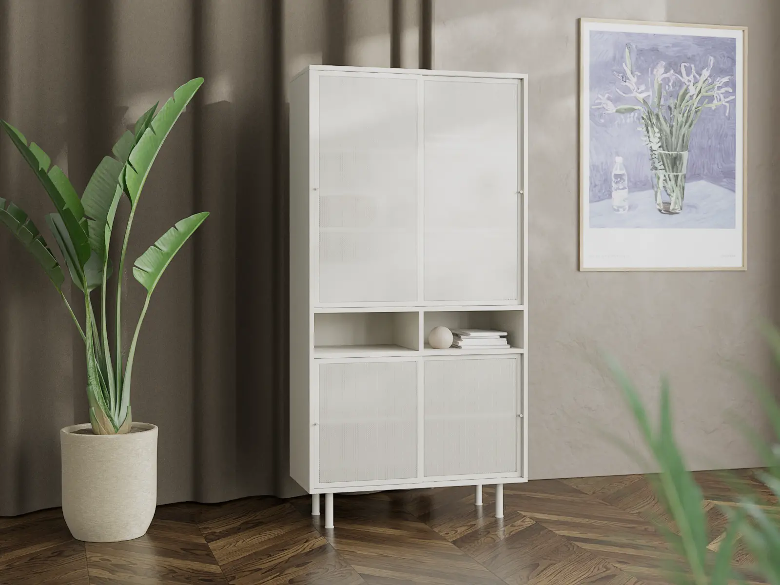 Veep Gray Metal Cabinet-2