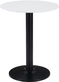 Padova Black & White Round Bistro Table