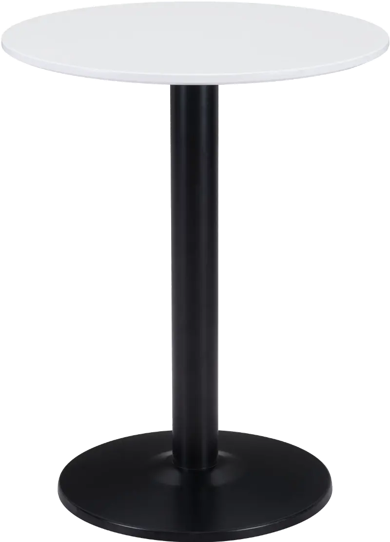 Padova Black & White Round Bistro Table