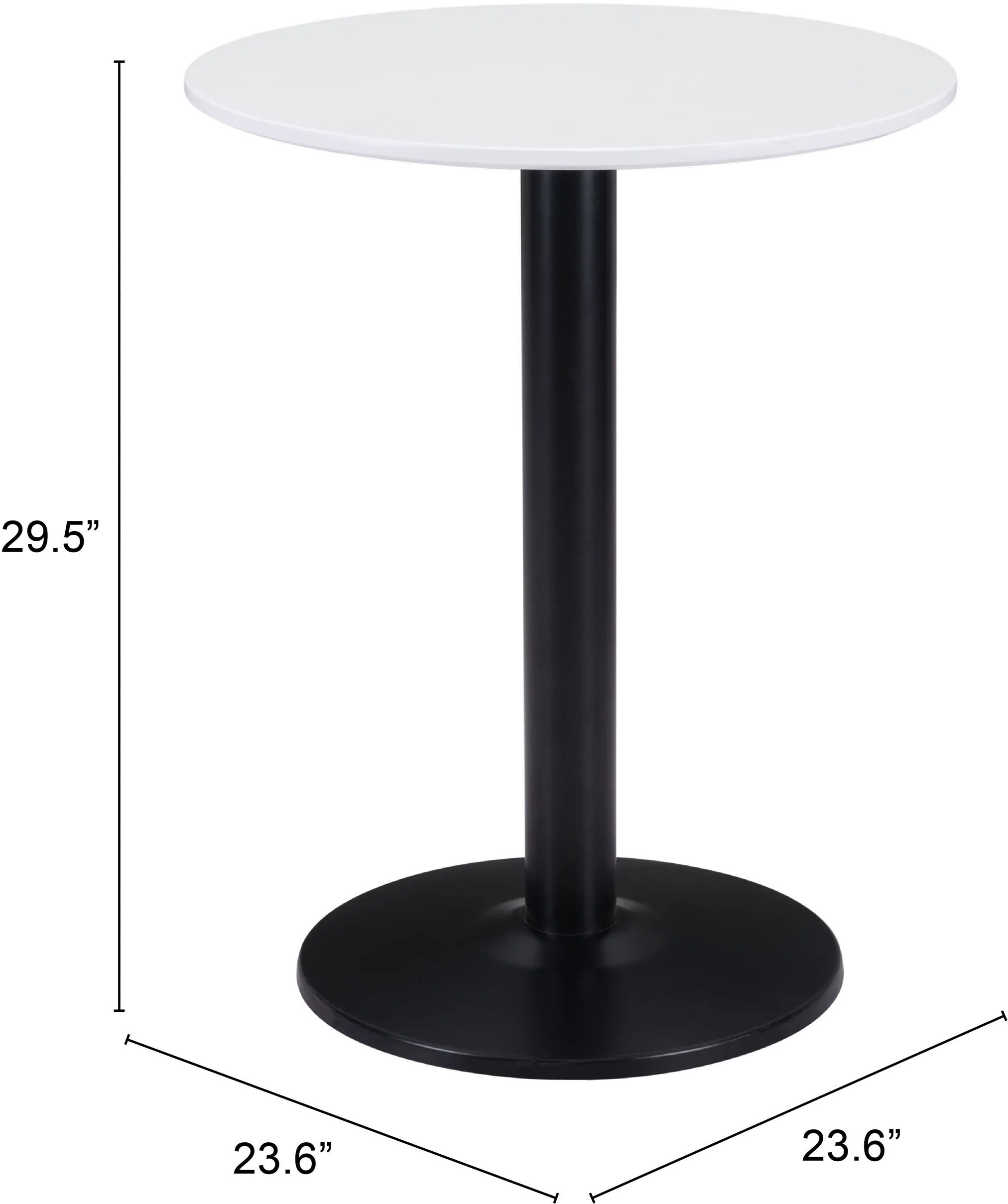 Padova Black & White Round Bistro Table-4