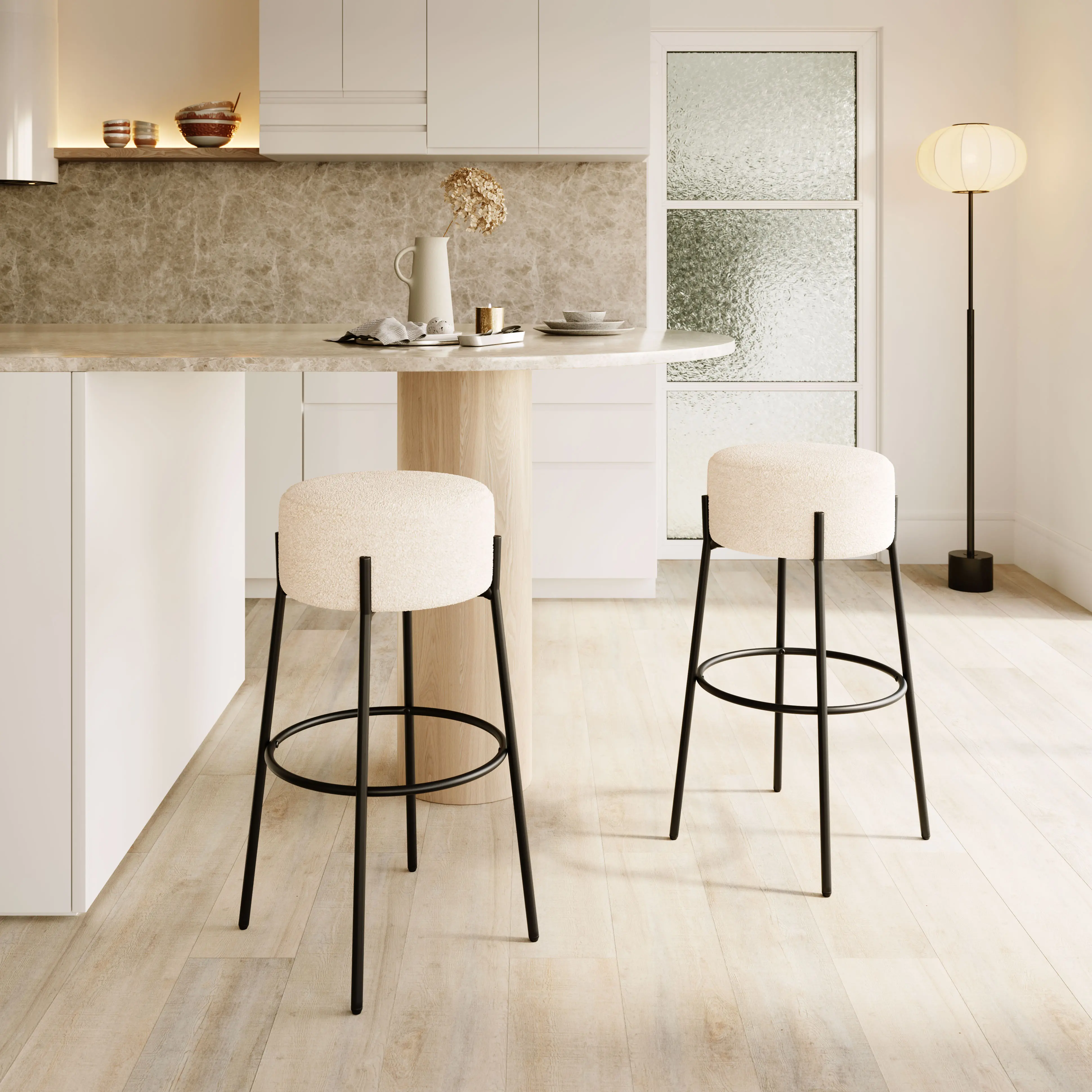 Anzio Barstool Ivory-2