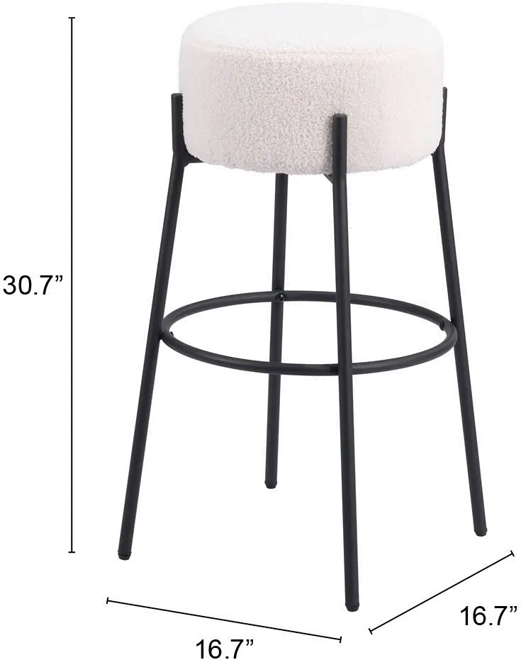 Anzio Barstool Ivory-5