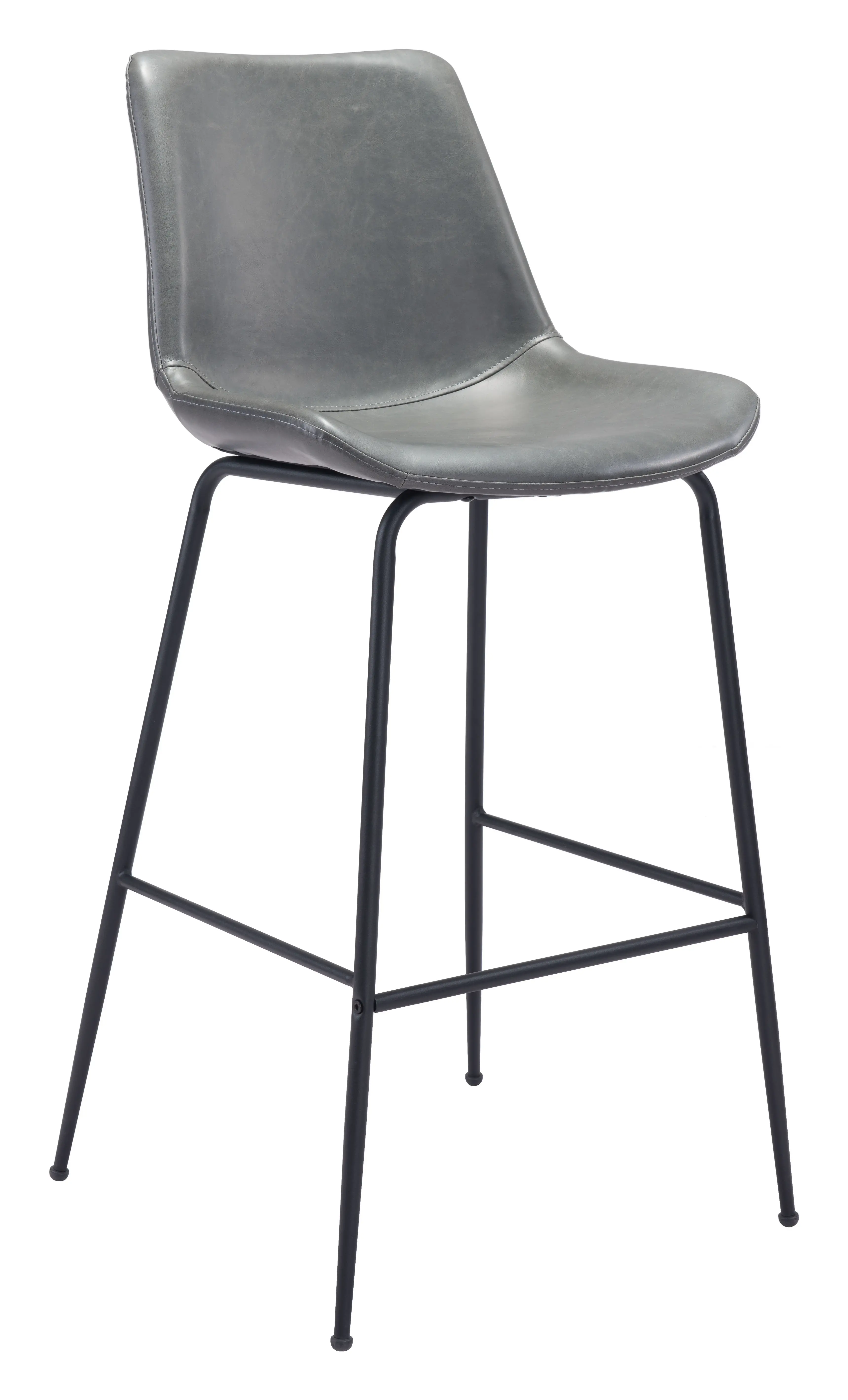 Seregno Gray Faux Leather Barstool-1