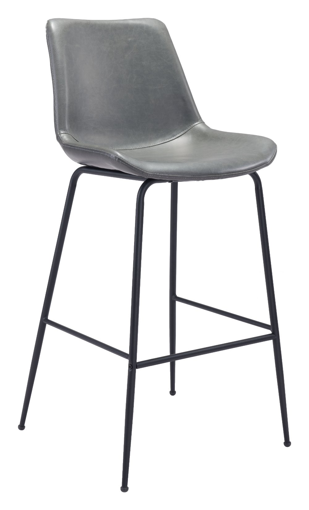 Seregno Gray Faux Leather Barstool