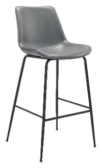 Seregno Gray Faux Leather Barstool