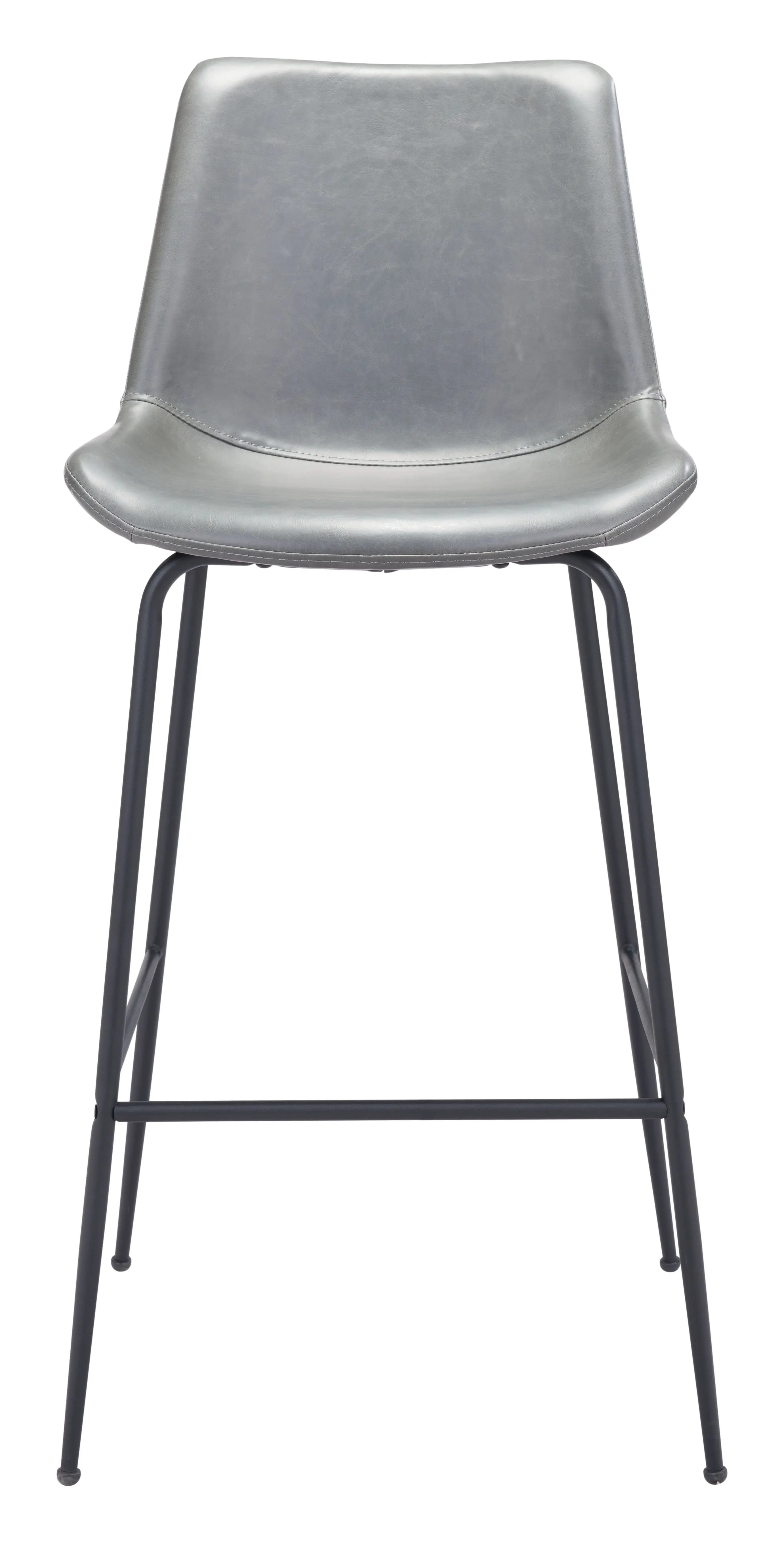 Seregno Gray Faux Leather Barstool-4