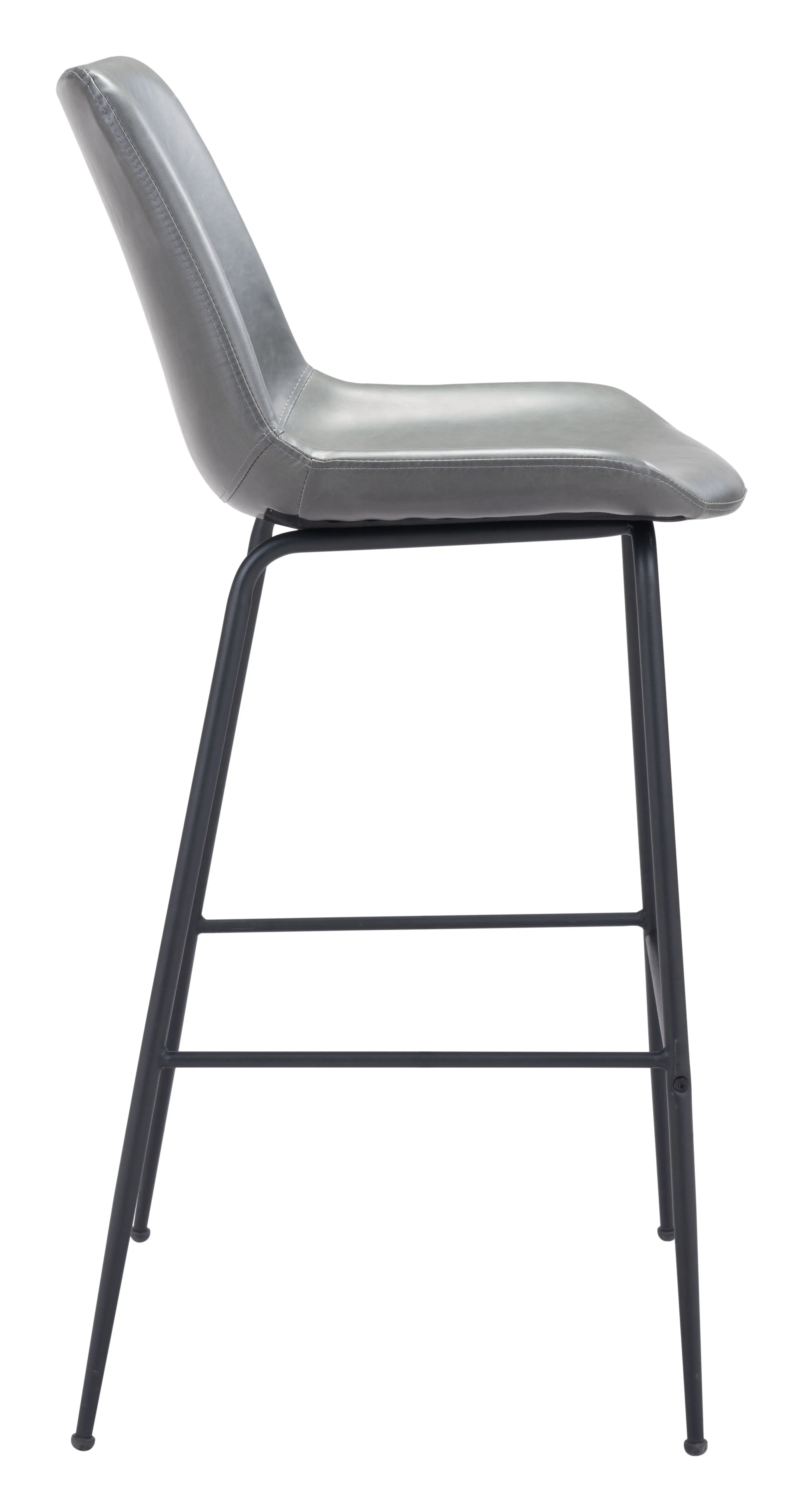 Seregno Gray Faux Leather Barstool-5